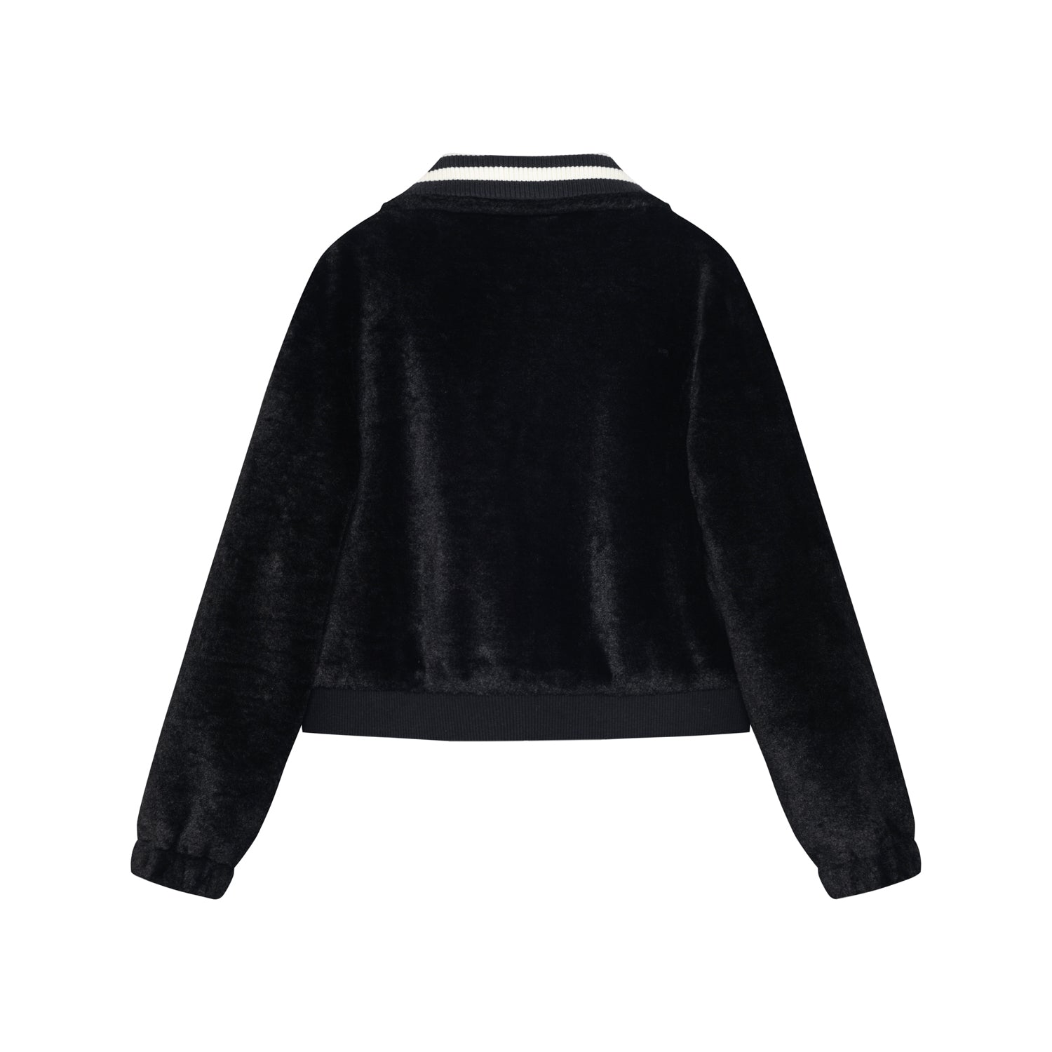 SOMESOWE Black Fake Fur Short Jacket | MADA IN CHINA