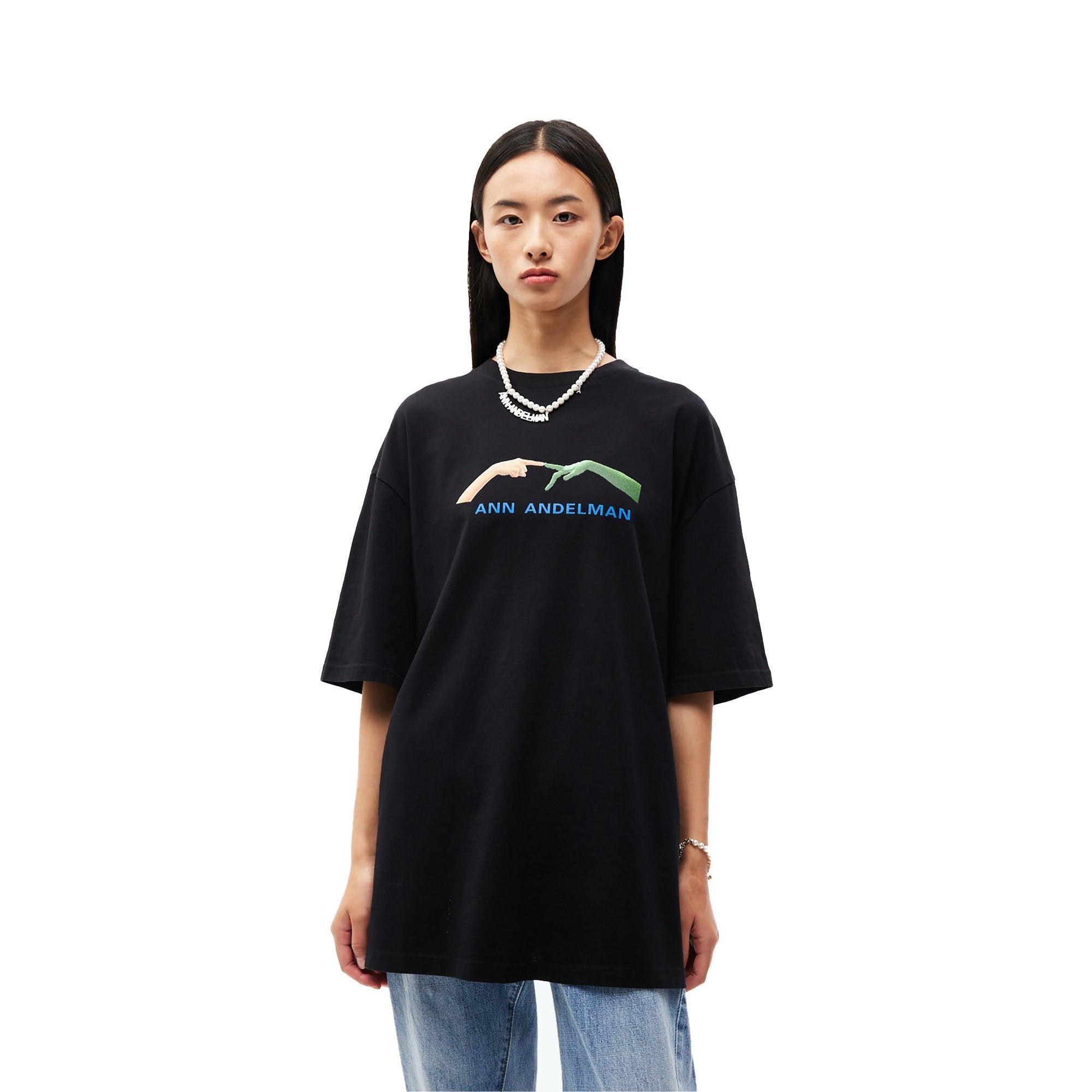 ANN ANDELMAN Black Fingers Tee | MADA IN CHINA