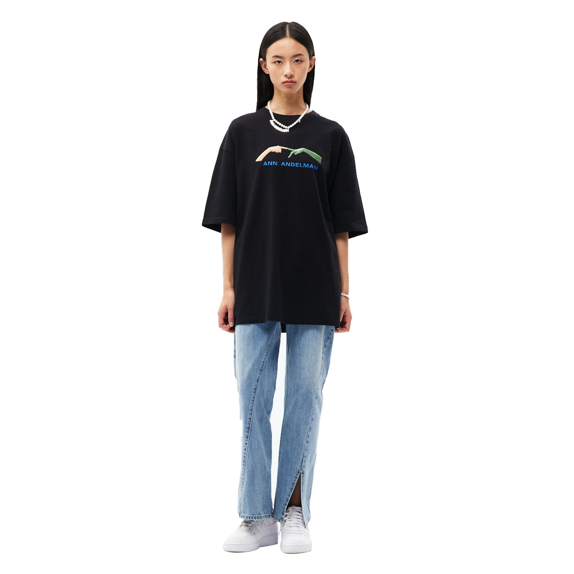 ANN ANDELMAN Black Fingers Tee | MADA IN CHINA