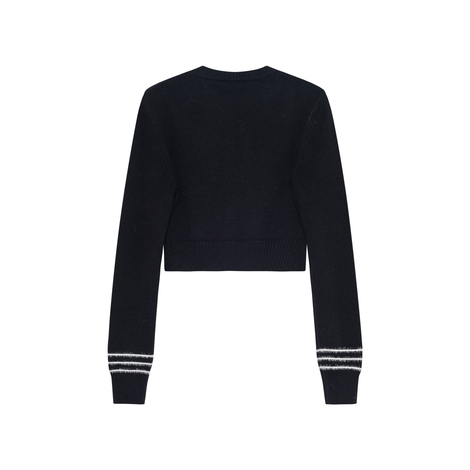 SOMESOWE Black Fuzzy Short Sweater | MADA IN CHINA