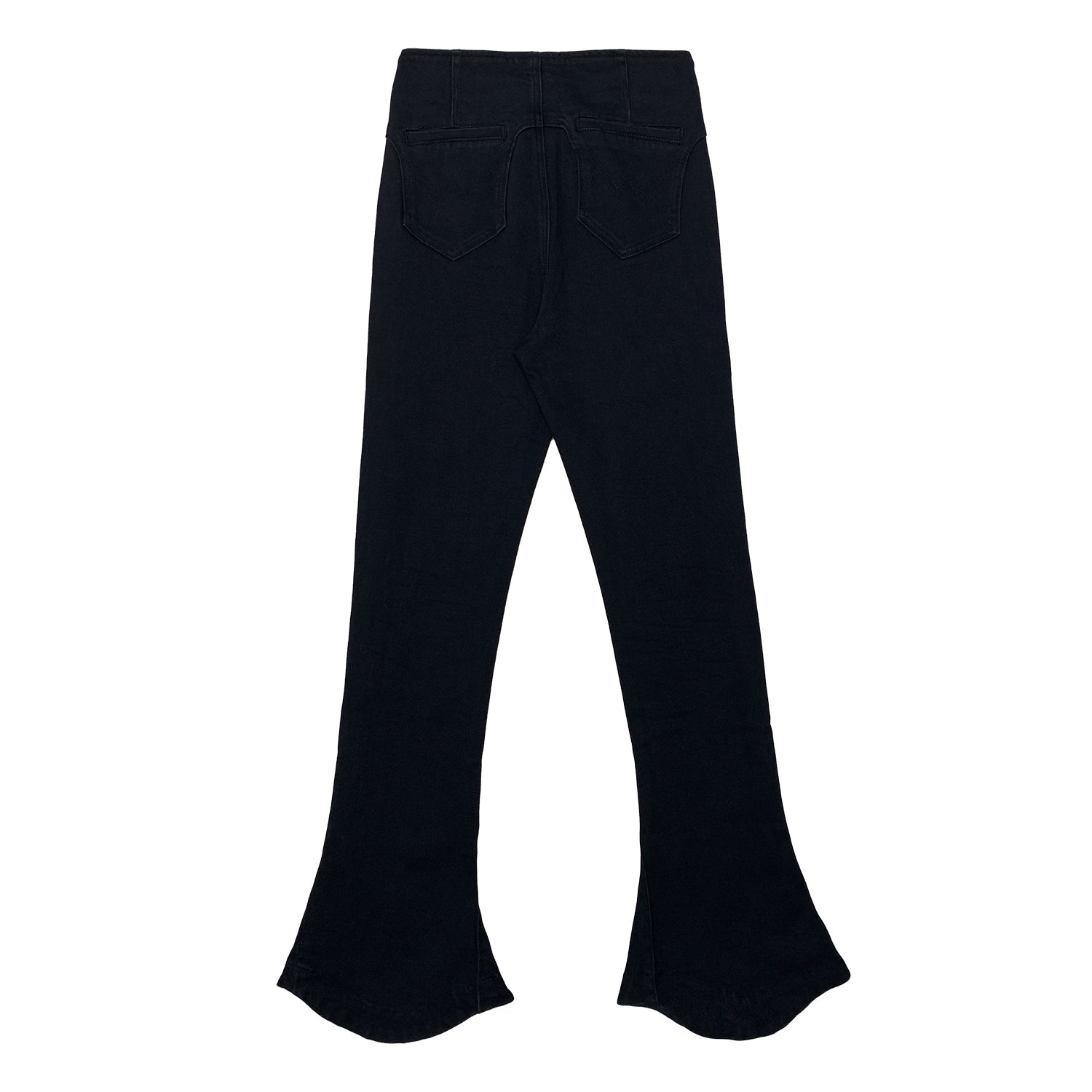 SOMESOWE Black High Waist Stretchy Button Pants | MADA IN CHINA