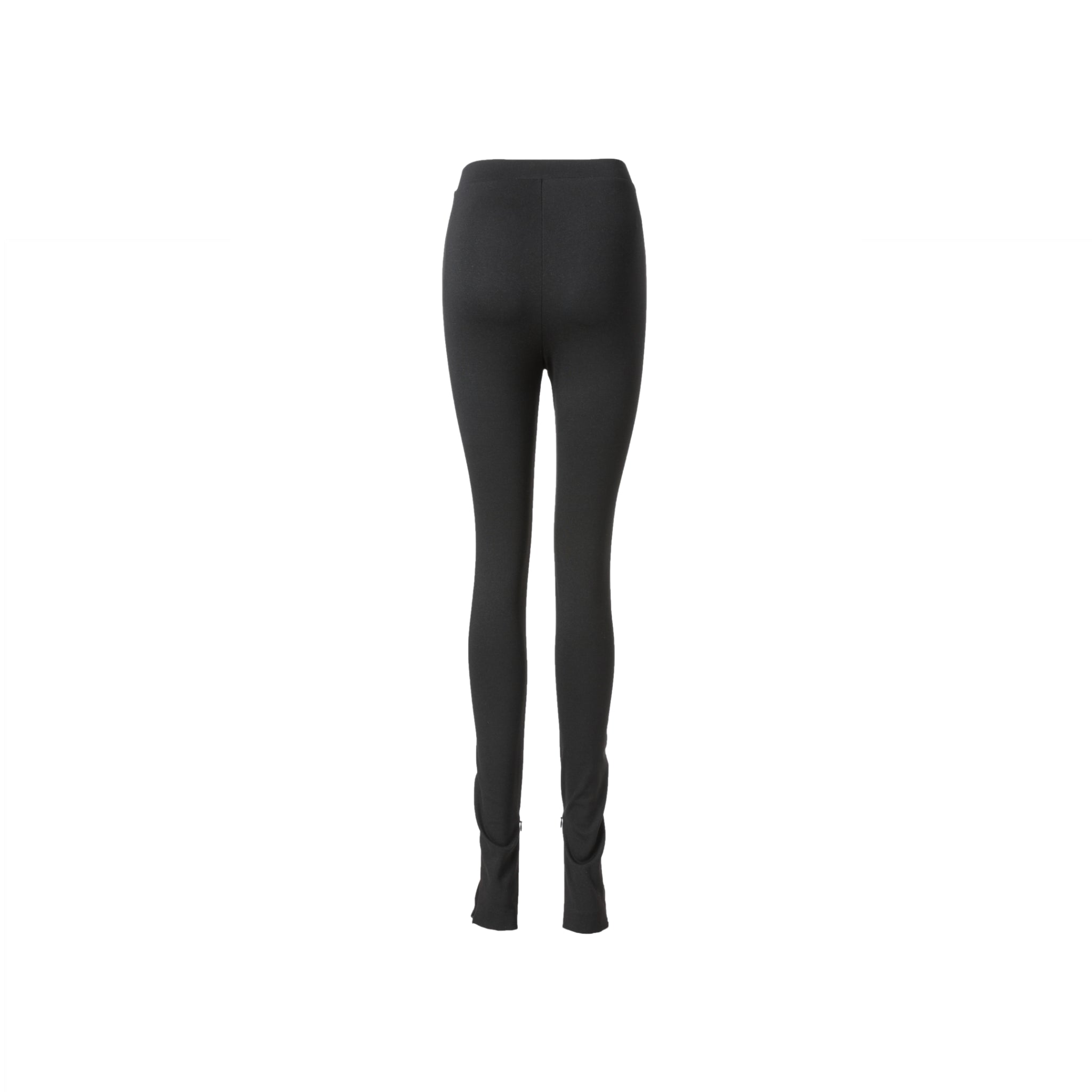 Ther. Black Knitted reveal-leg trousers | MADA IN CHINA