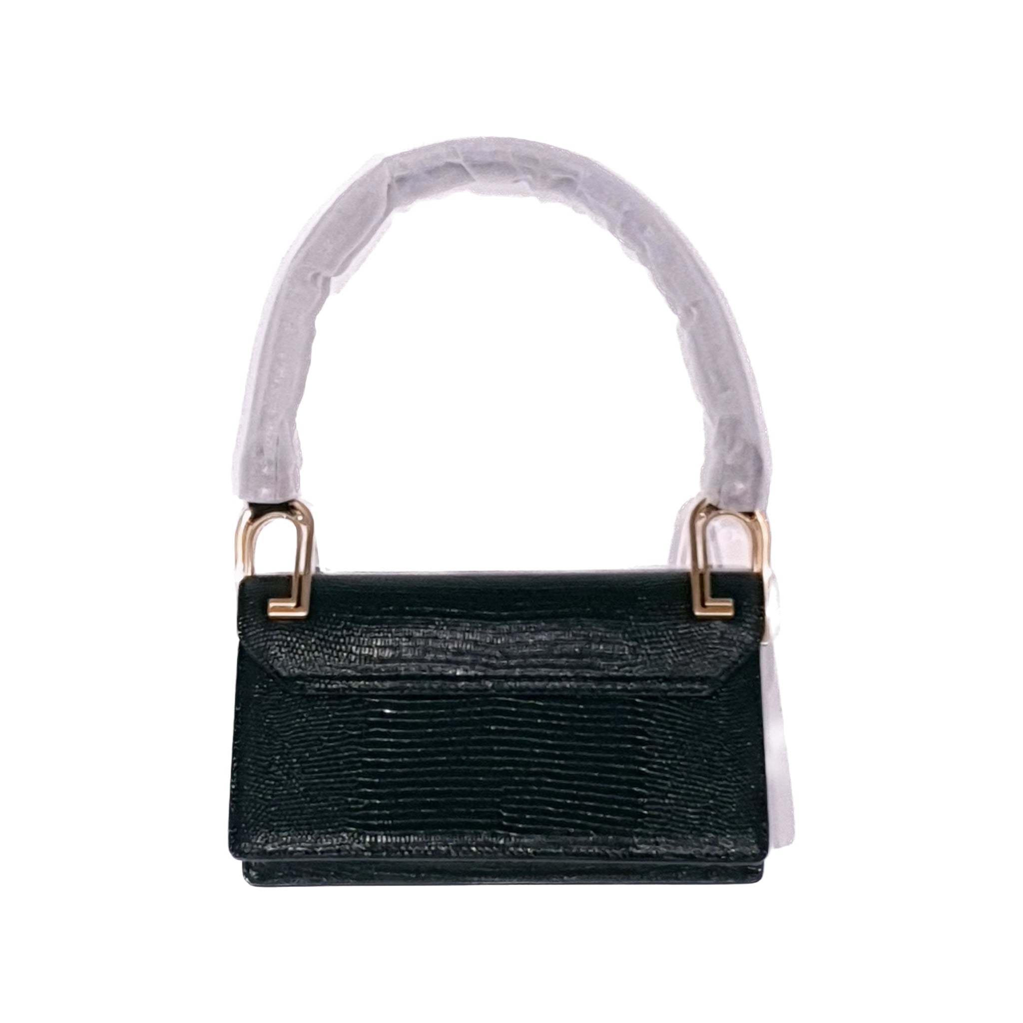 APEDE MOD Black Lizard Skin Pattern Shoulder Bag | MADA IN CHINA