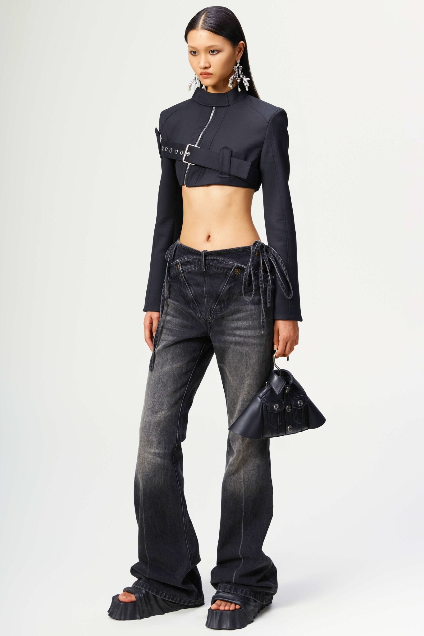 MARRKNULL Black Long Jeans | MADA IN CHINA