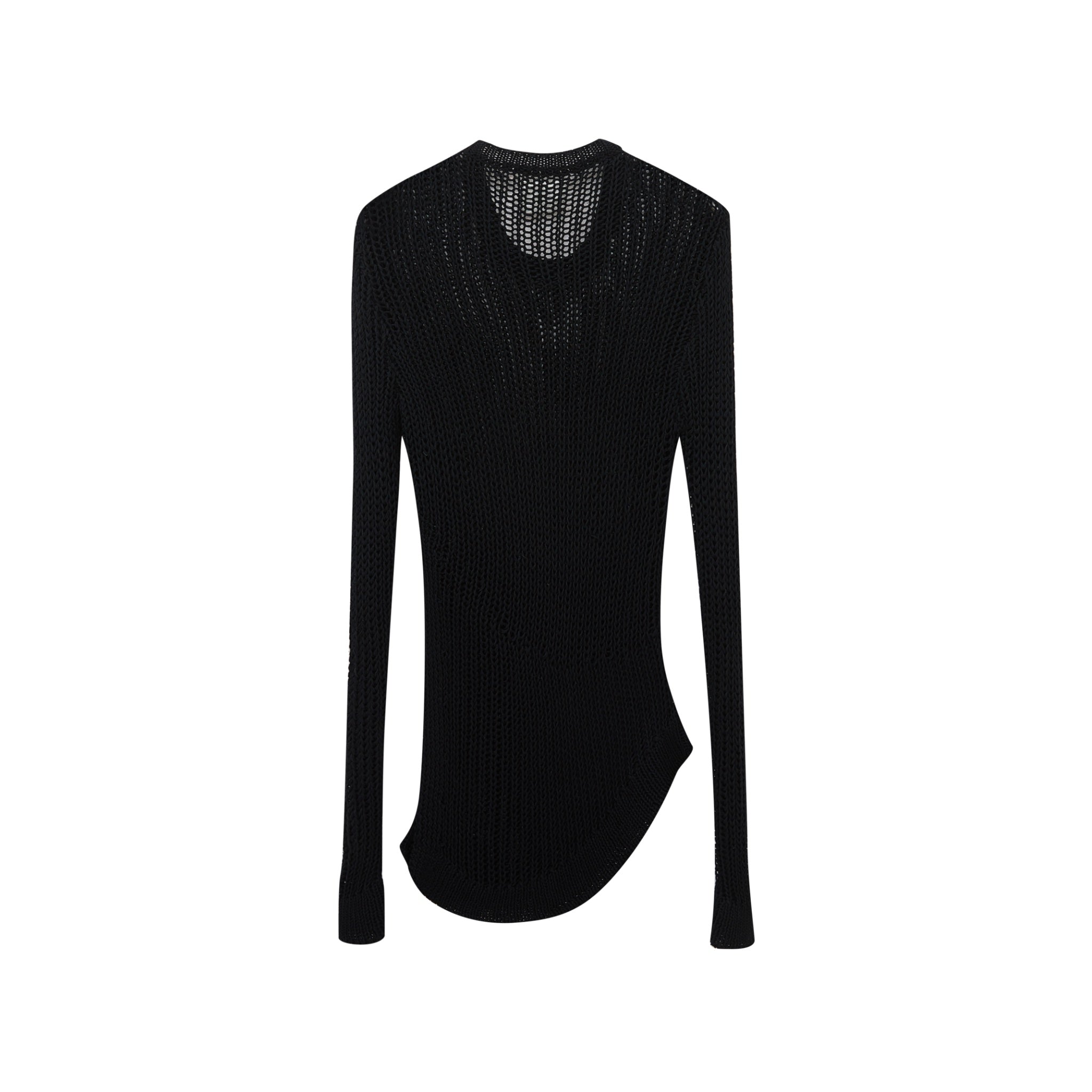 Maca Kaka Black Long Skeleton Knit Top | MADA IN CHINA