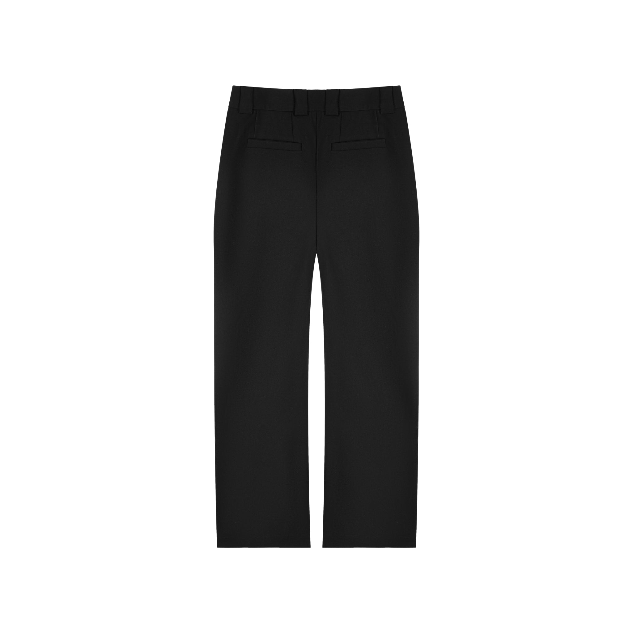 UNAWARES Black Metal Logo Clip Loose Pants | MADA IN CHINA