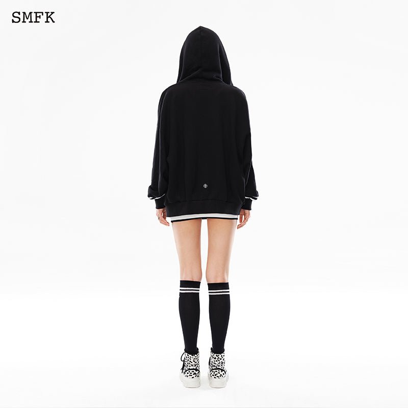 SMFK Black Night Compass Campus Wide Hoodie | MADA IN CHINA