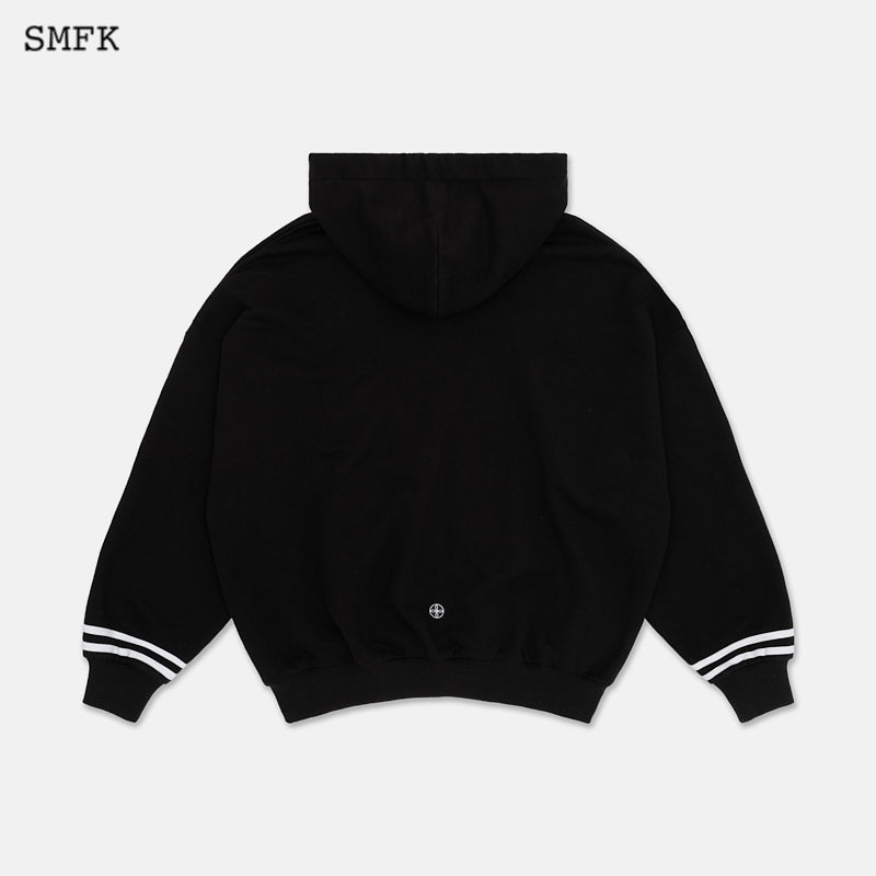 SMFK Black Night Compass Campus Wide Hoodie | MADA IN CHINA