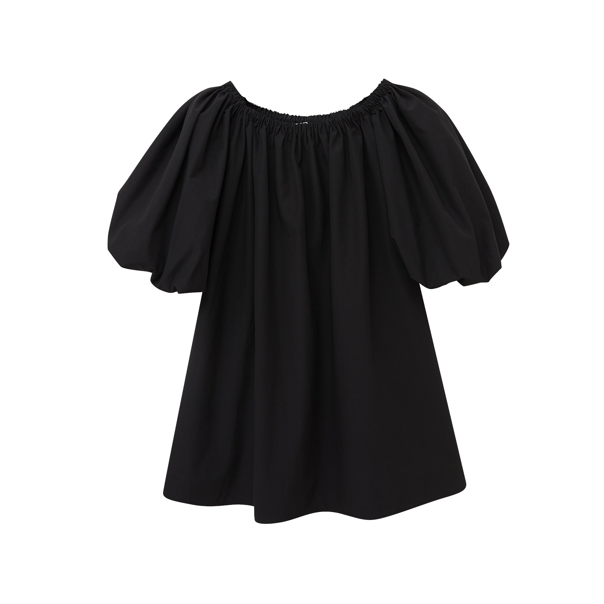green long sleeve off shoulder dress Dark Green Off-the-Shoulder Pleated Long Prom Dress-Bridelily