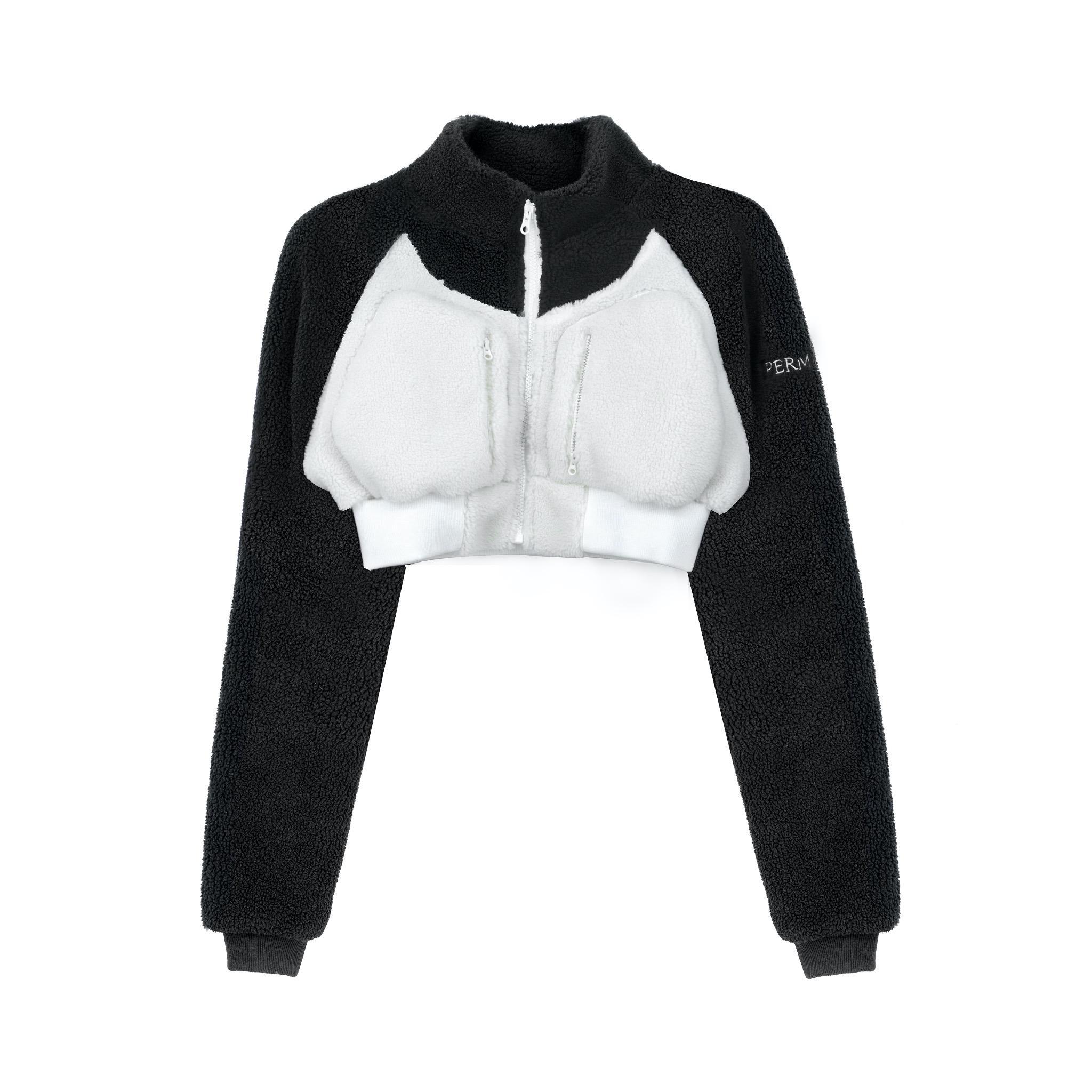 SMFK Black Panda Cropped Jacket | MADA IN CHINA