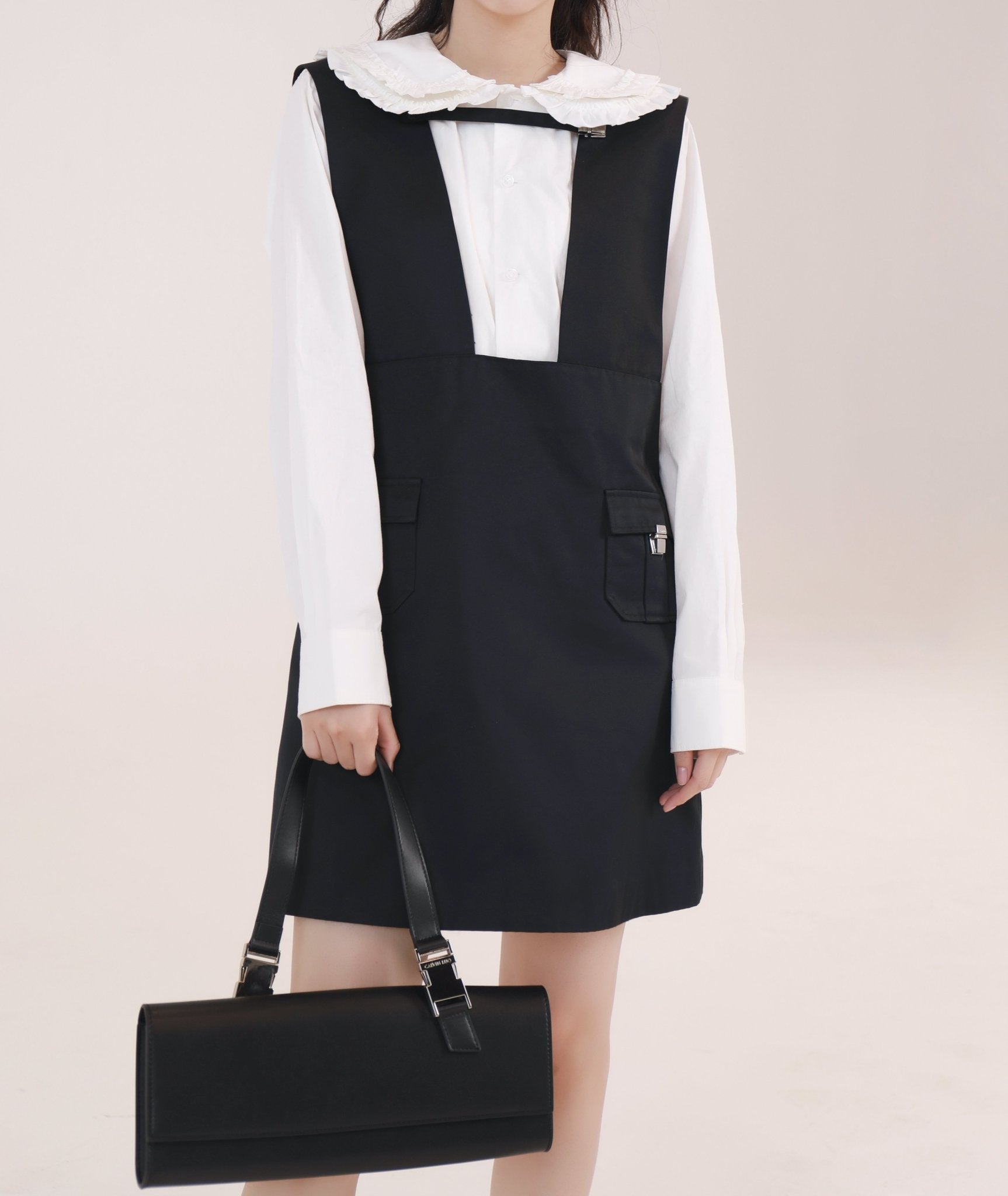 CALVIN LUO Black Parka Vest Dress | MADA IN CHINA