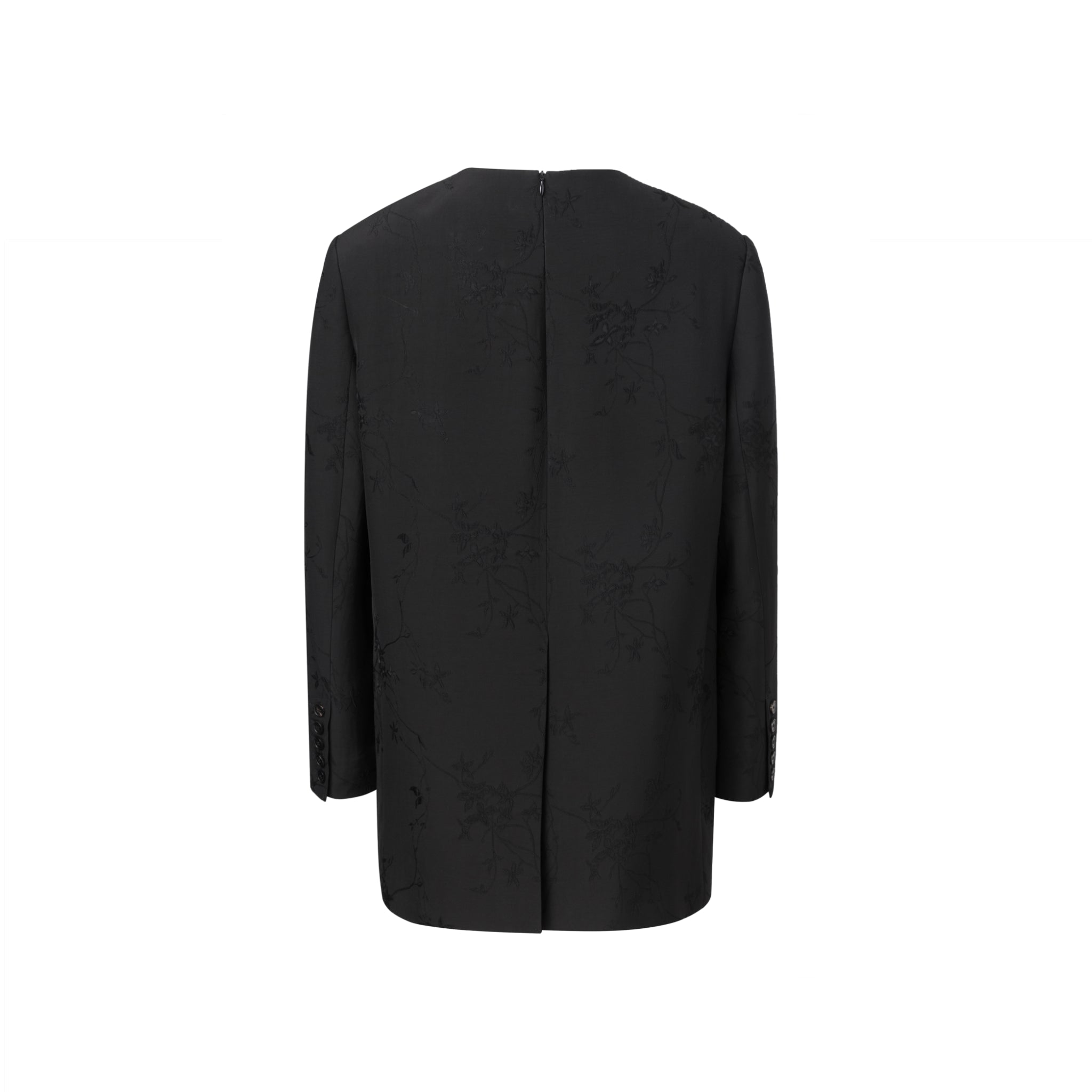 Ther. Black Patterned jacquard blazer | MADA IN CHINA