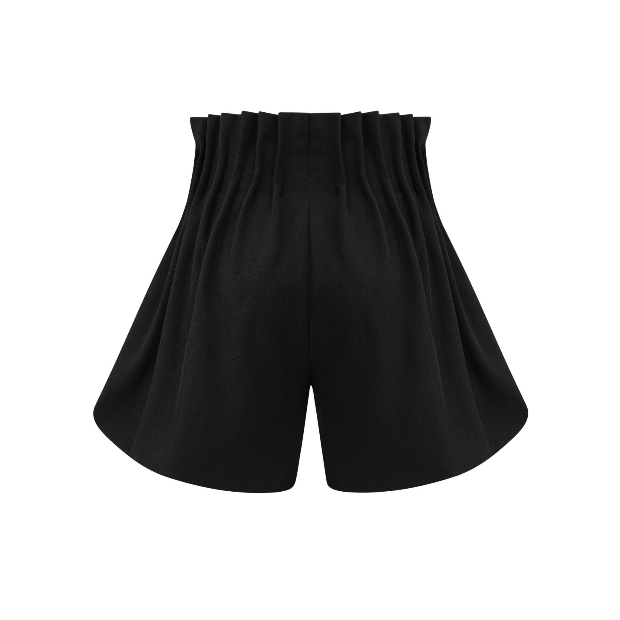 ARTE PURA Black Pleated Shorts With Bow Tie | MADA IN CHINA