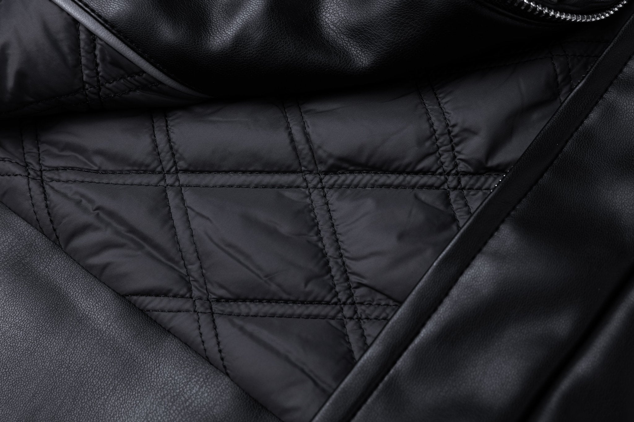 CALVIN LUO Black PU Leather Pak Jacket | MADA IN CHINA