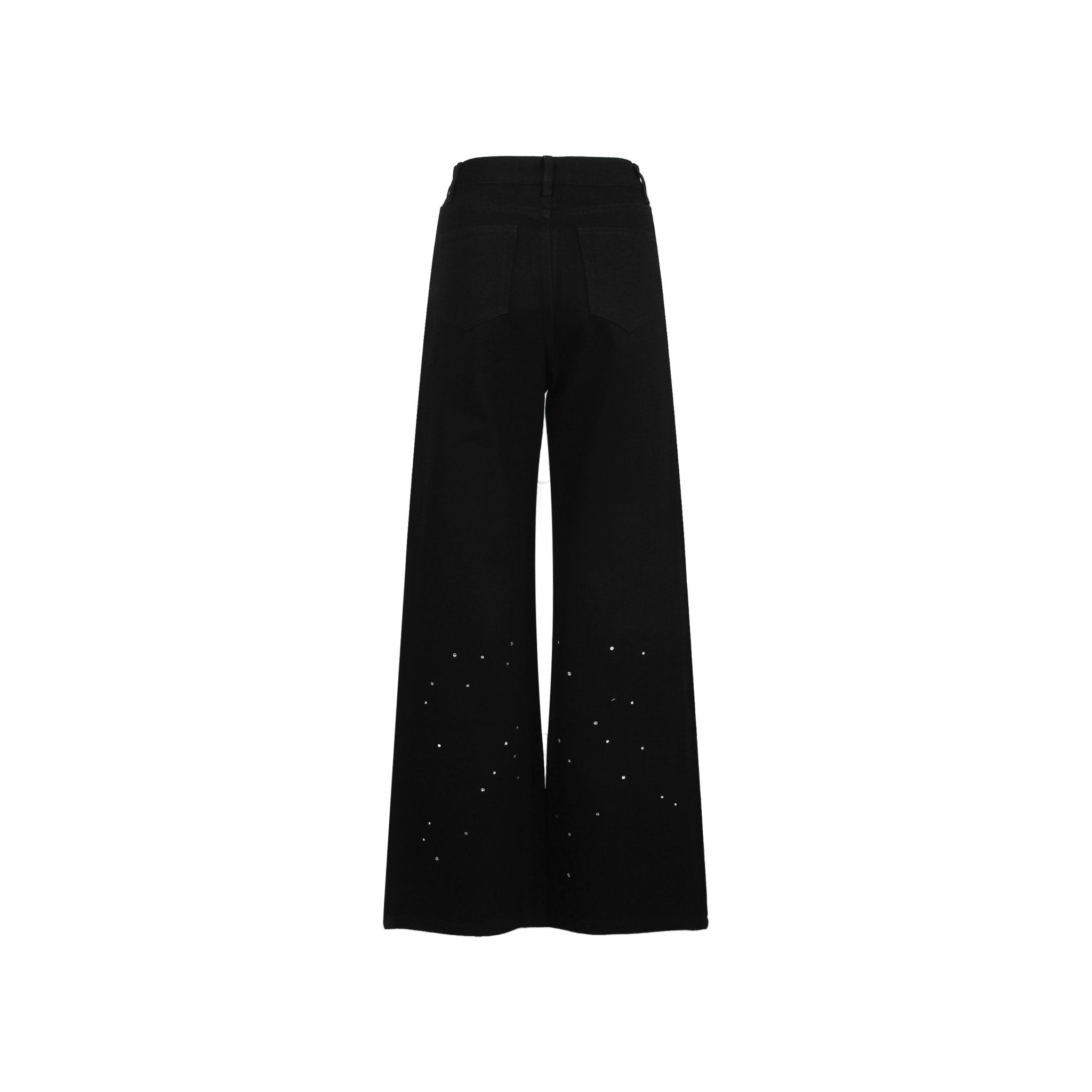 ANN ANDELMAN Black Rhinestone Pants | MADA IN CHINA