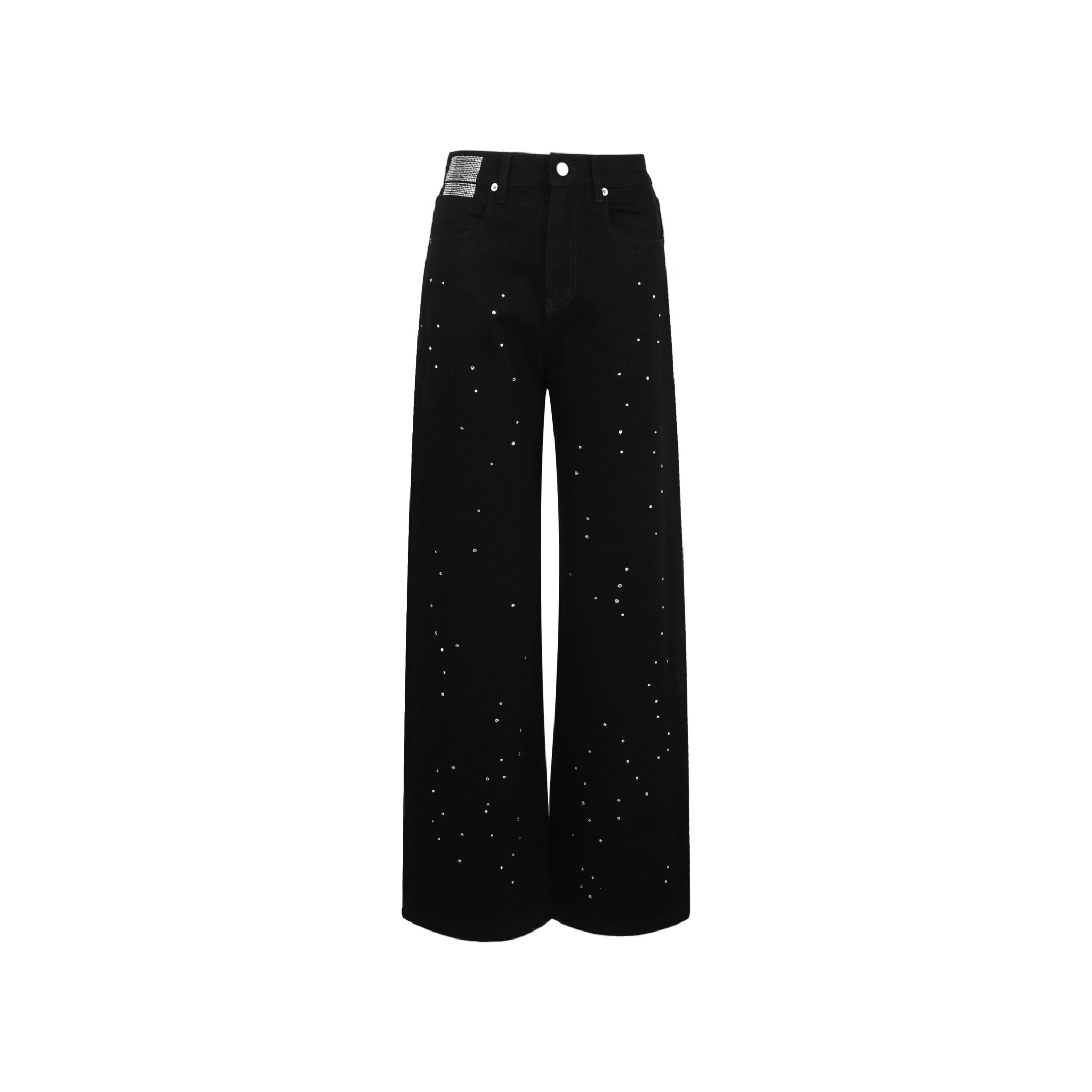 ANN ANDELMAN Black Rhinestone Pants | MADA IN CHINA