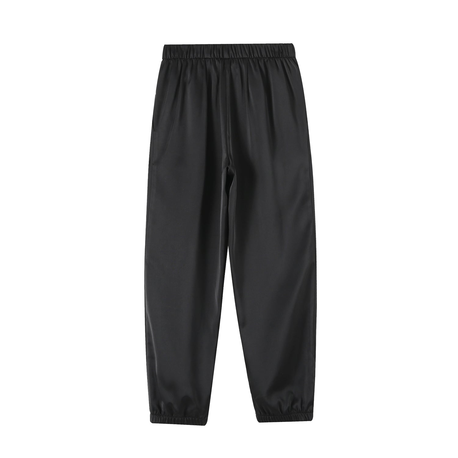 SOMESOWE Black Satin Harem Pants | MADA IN CHINA