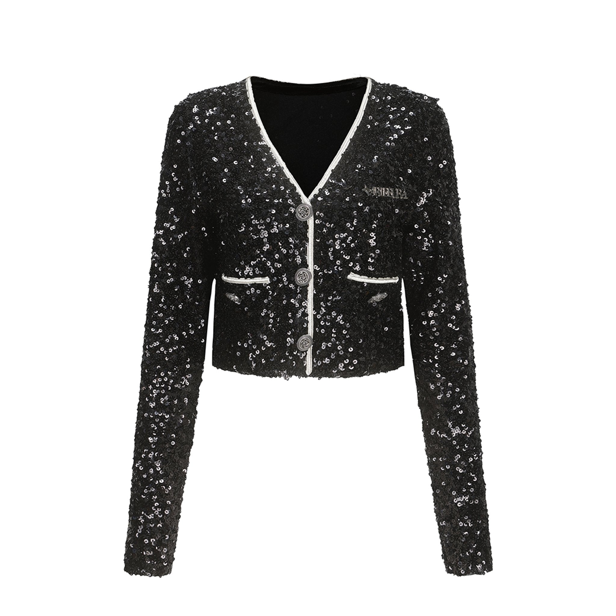 ARTE PURA Black Sequin Cardigan | MADA IN CHINA