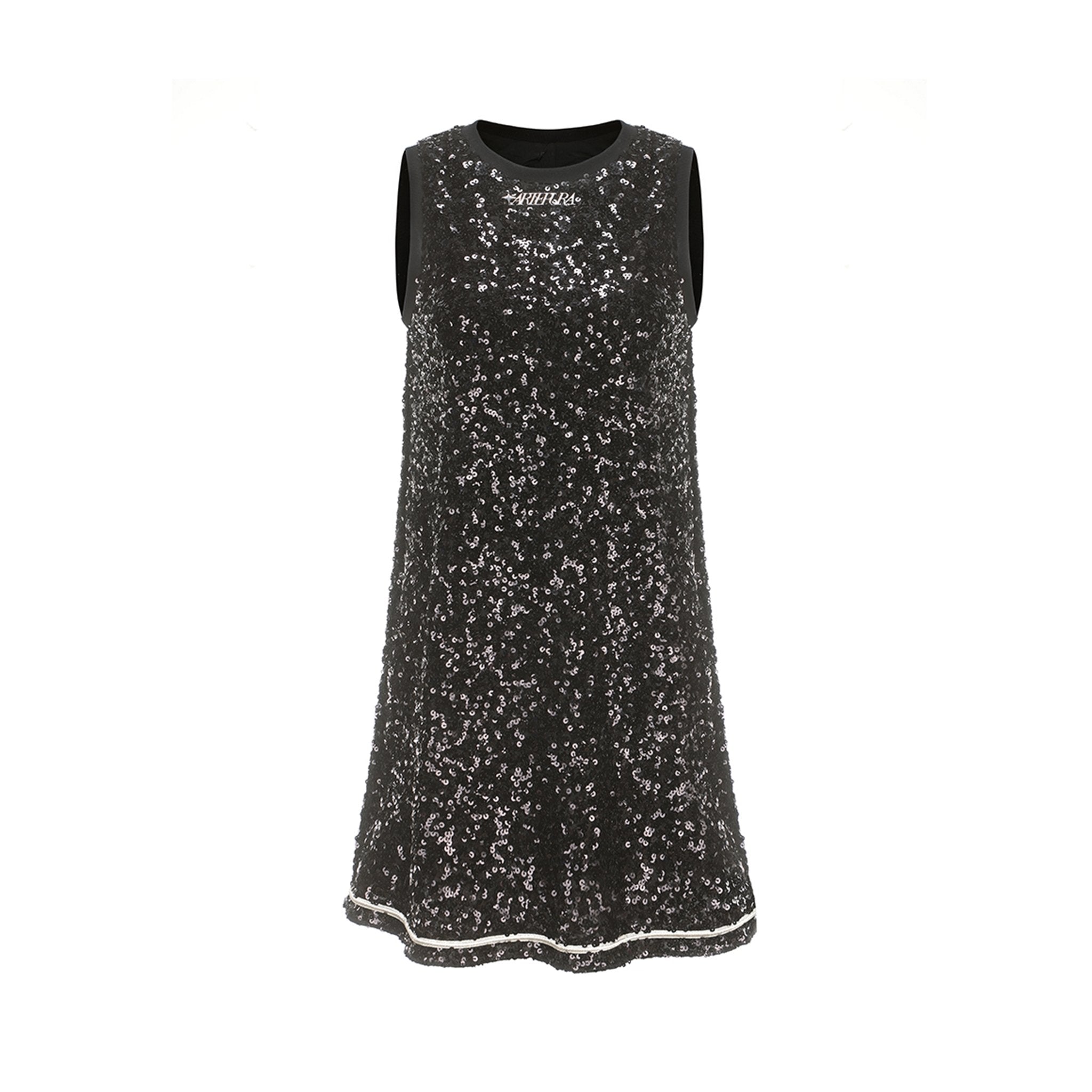 ARTE PURA Black Sequined Tank Dress | MADA IN CHINA