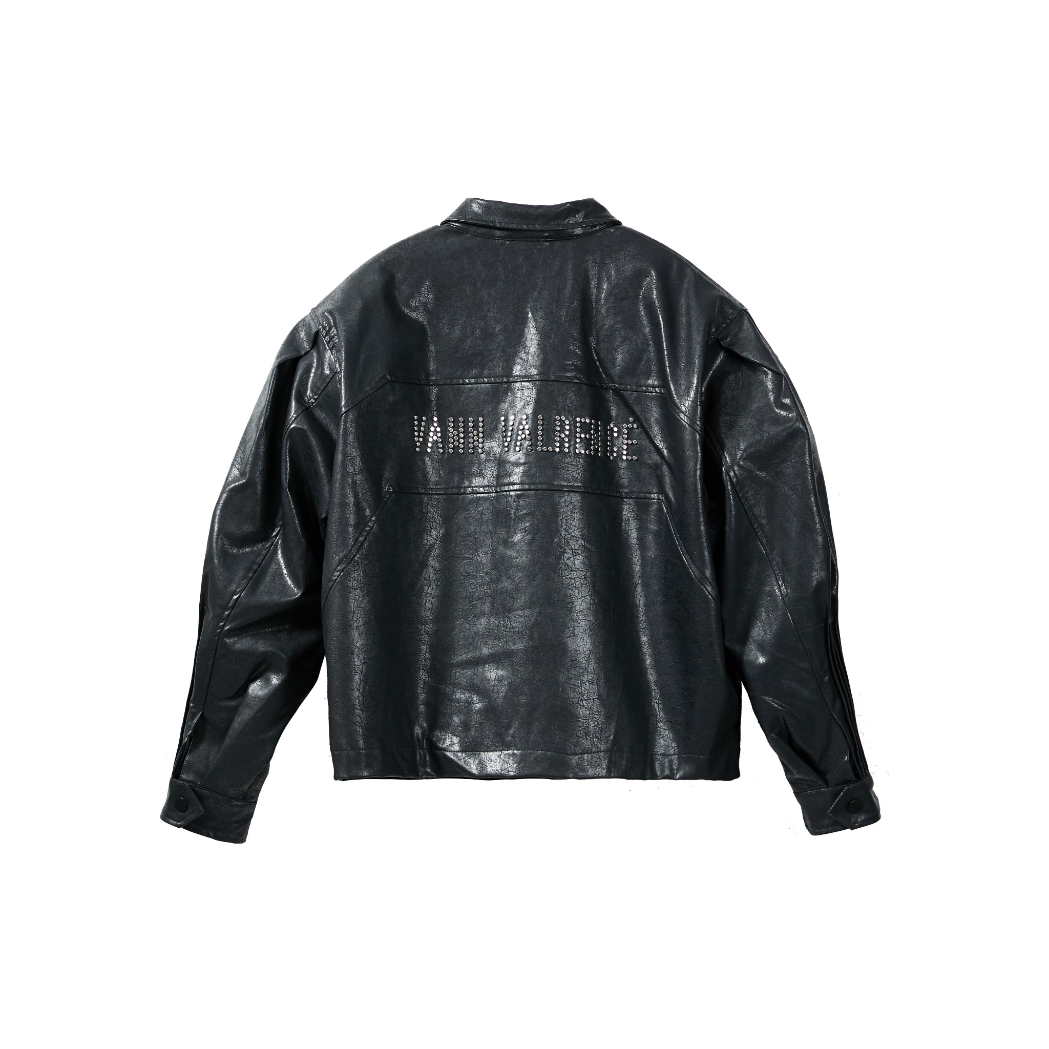 VANN VALRENCÉ Black Short Leather Jacket | MADA IN CHINA