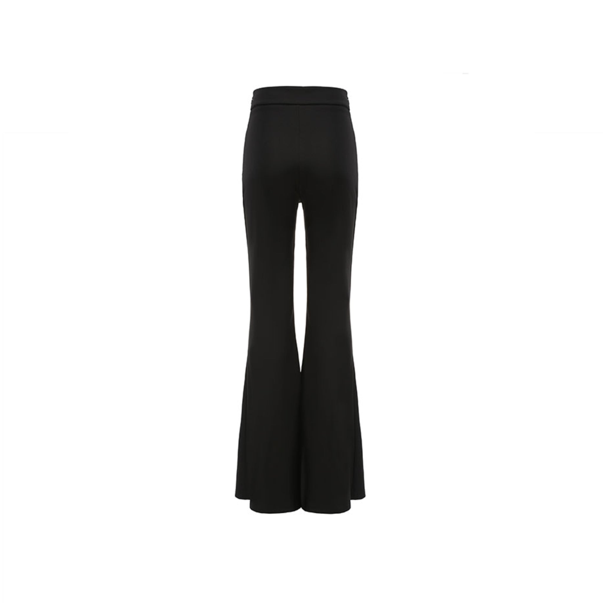 ARTE PURA Black Slim Fit Flared Trousers | MADA IN CHINA