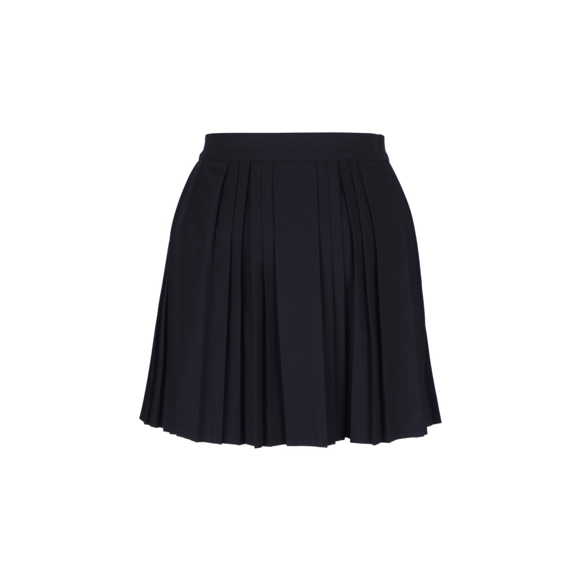 CALVIN LUO Black Small Twist-Lock Pleated Skirt | MADA IN CHINA