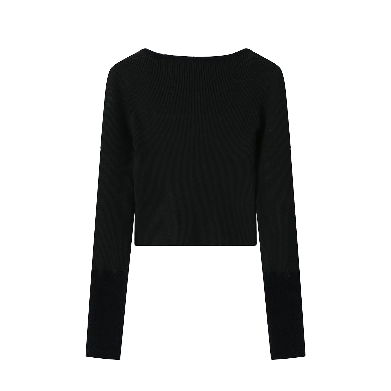 SOMESOWE Black Square Collar Bottoming Shirt | MADA IN CHINA