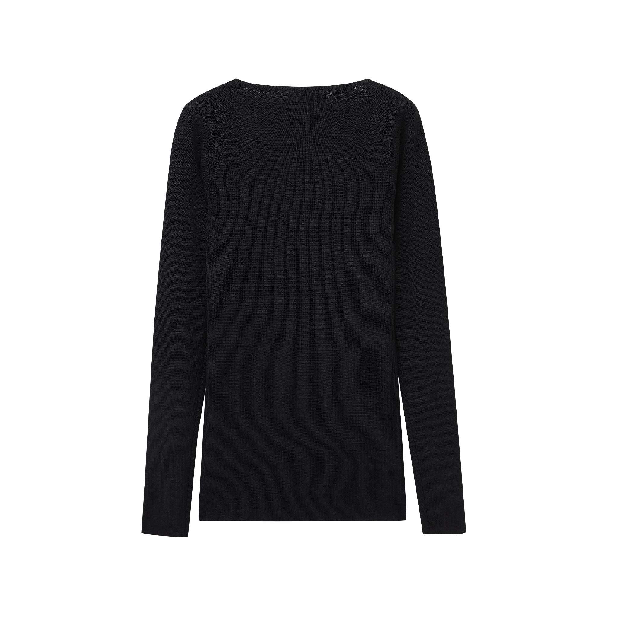 Maca Kaka Black Square Neck Knit Top | MADA IN CHINA