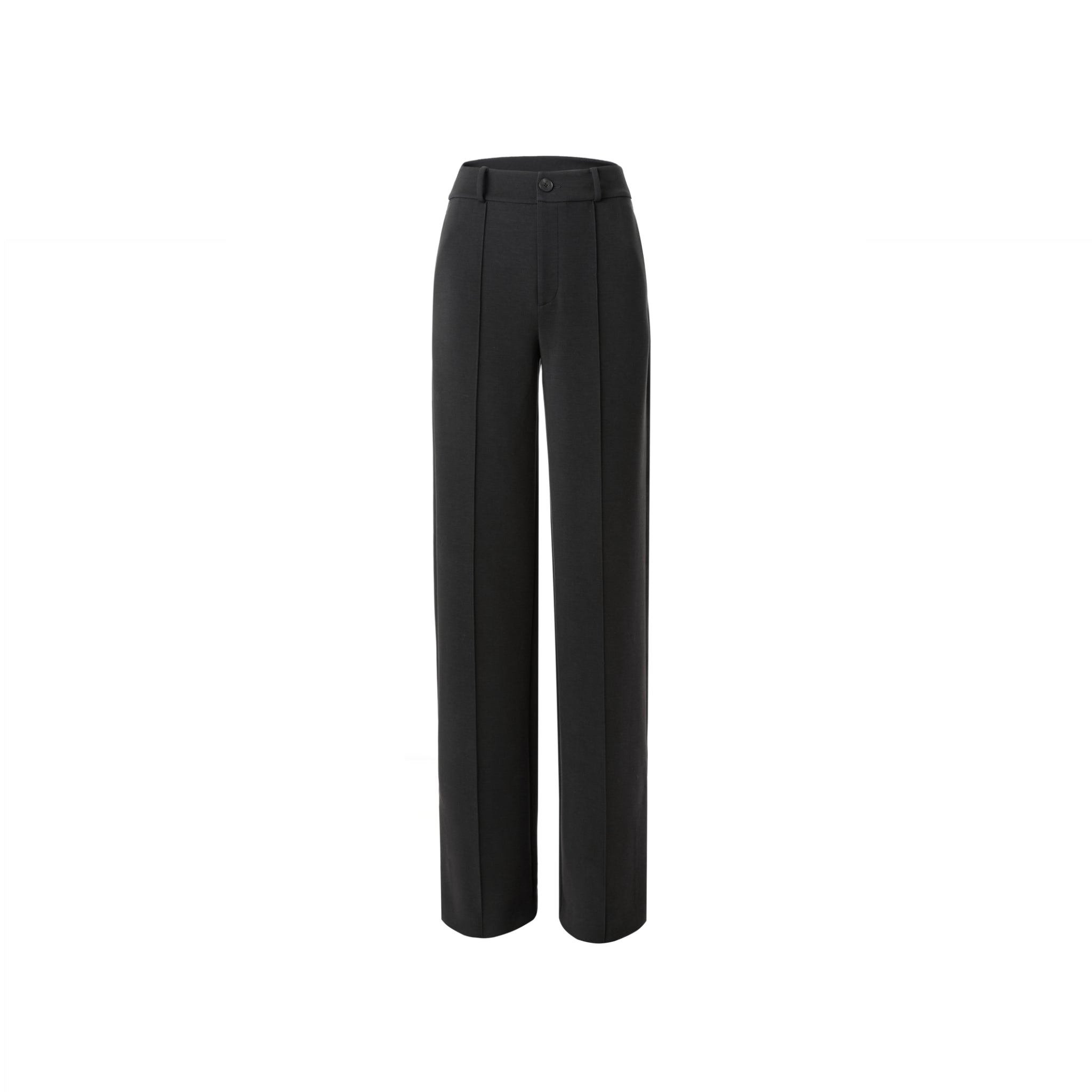 Ther. Black Straight-leg trousers | MADA IN CHINA