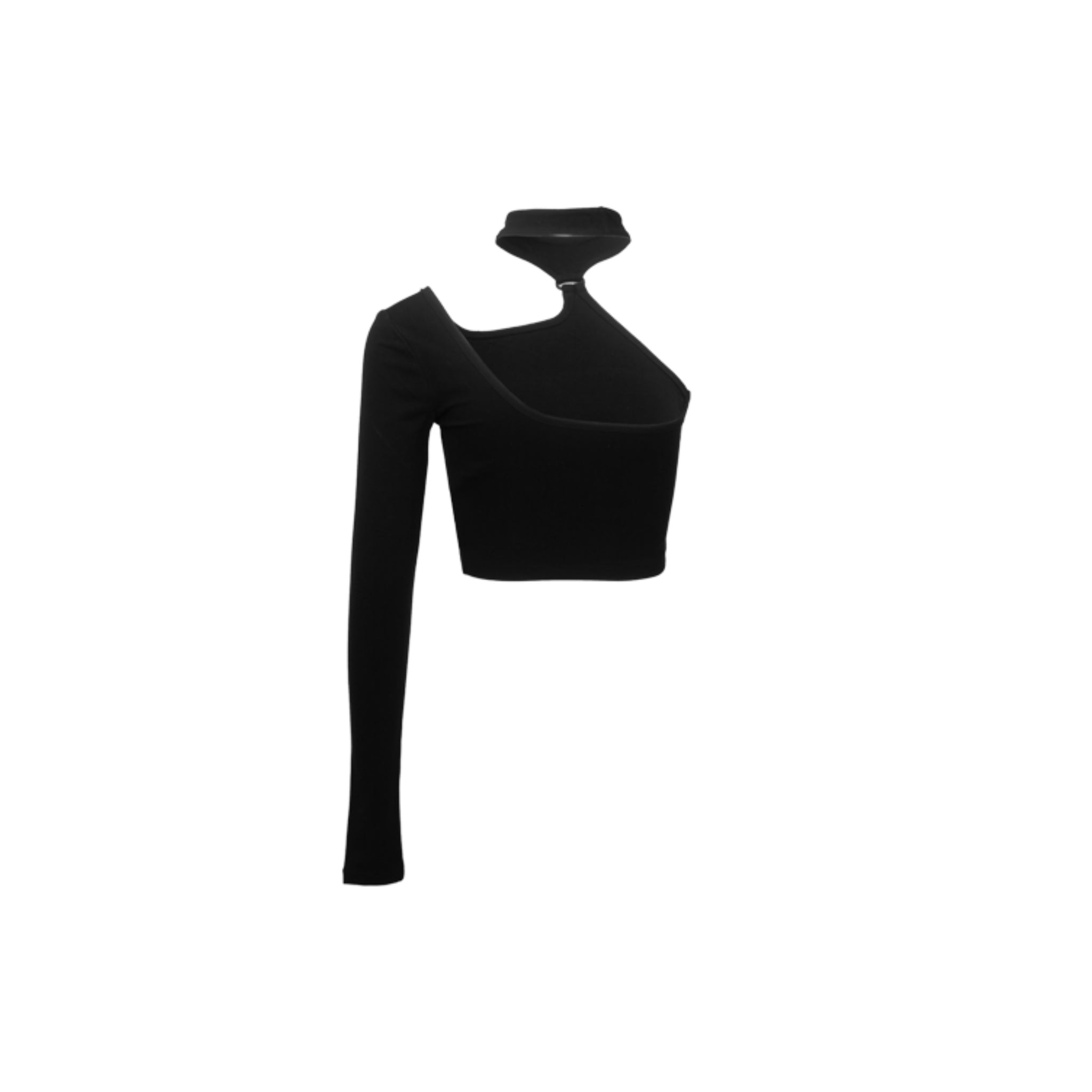 ANN ANDELMAN Black Strap One Shoulder Top | MADA IN CHINA