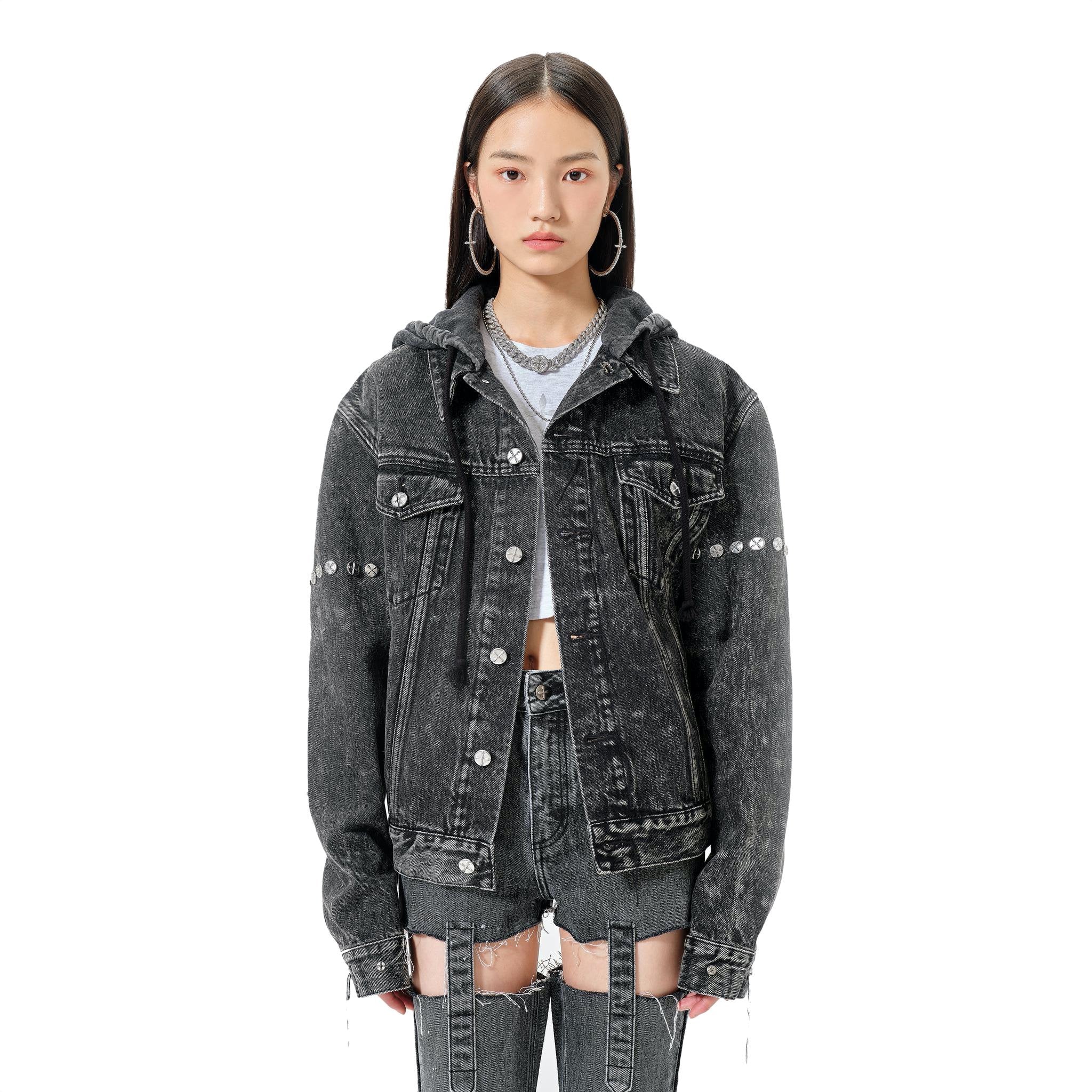 SMFK Black Stray Denim Jacket | MADA IN CHINA