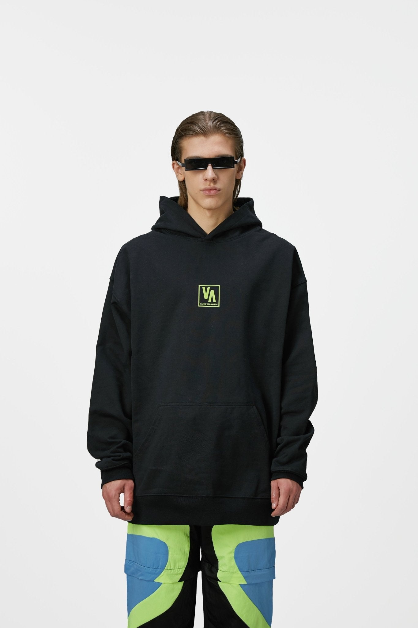 VANN VALRENCÉ Black Structure Combination Hoodie | MADA IN CHINA