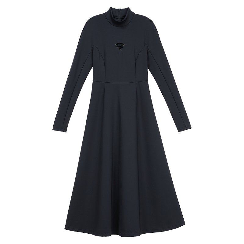 VANN VALRENCÉ Black The Dark Abyss Metal Logo Long Dress | MADA IN CHINA