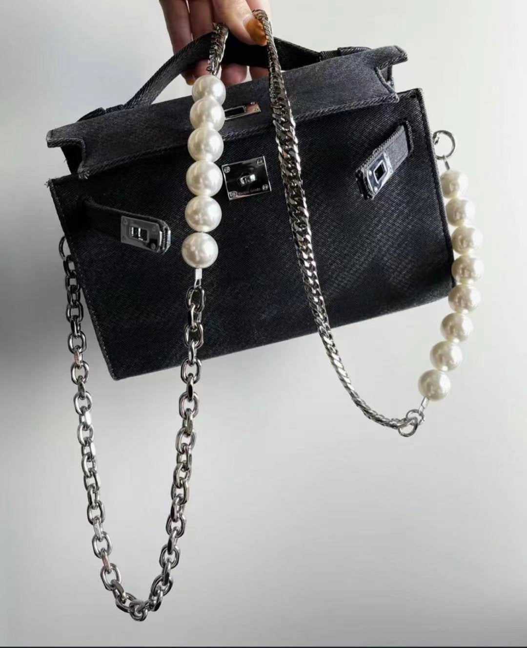 MARGIN GOODS Black Top Handle Bag | MADA IN CHINA