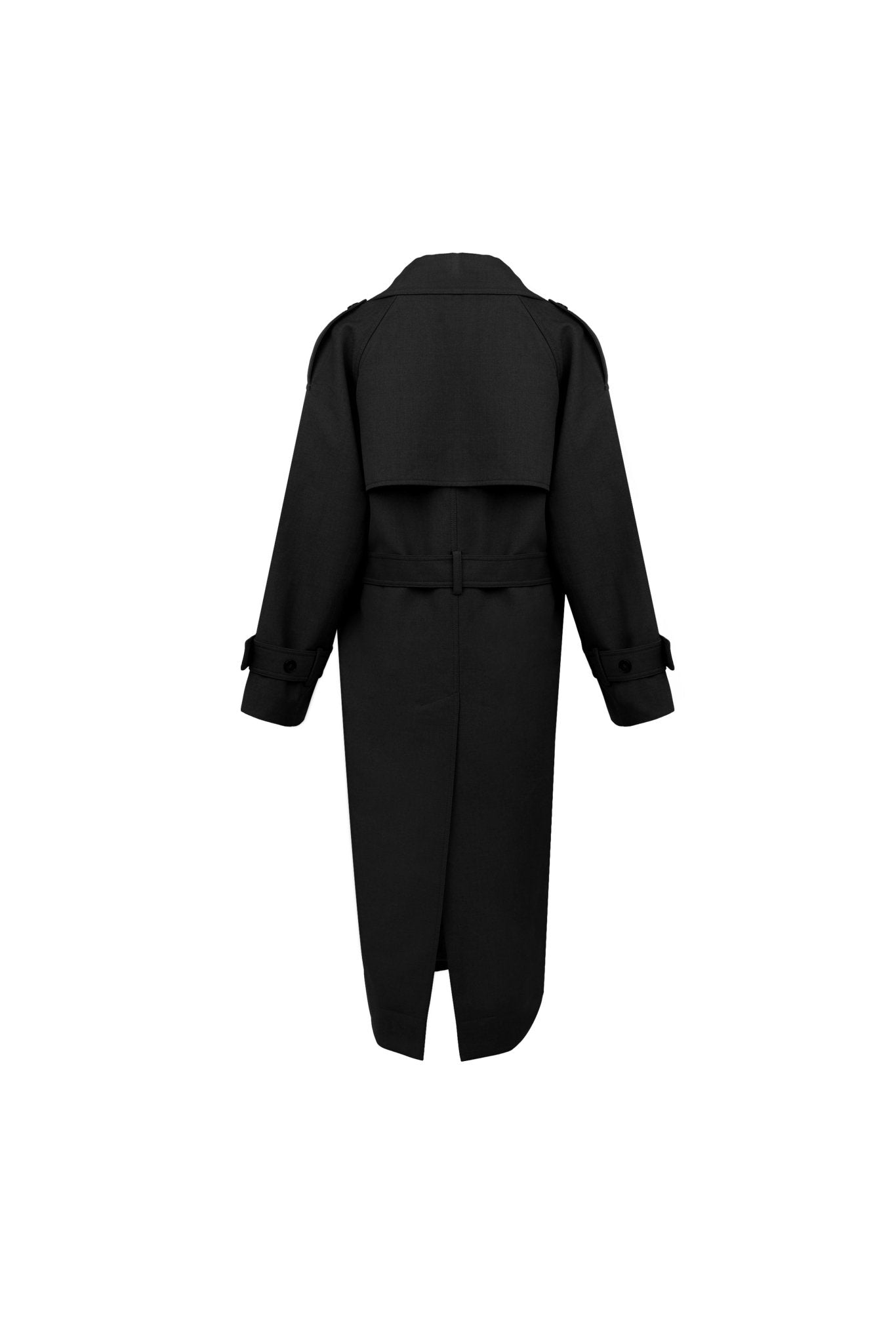 ANN ANDELMAN Black Trench Coat | MADA IN CHINA