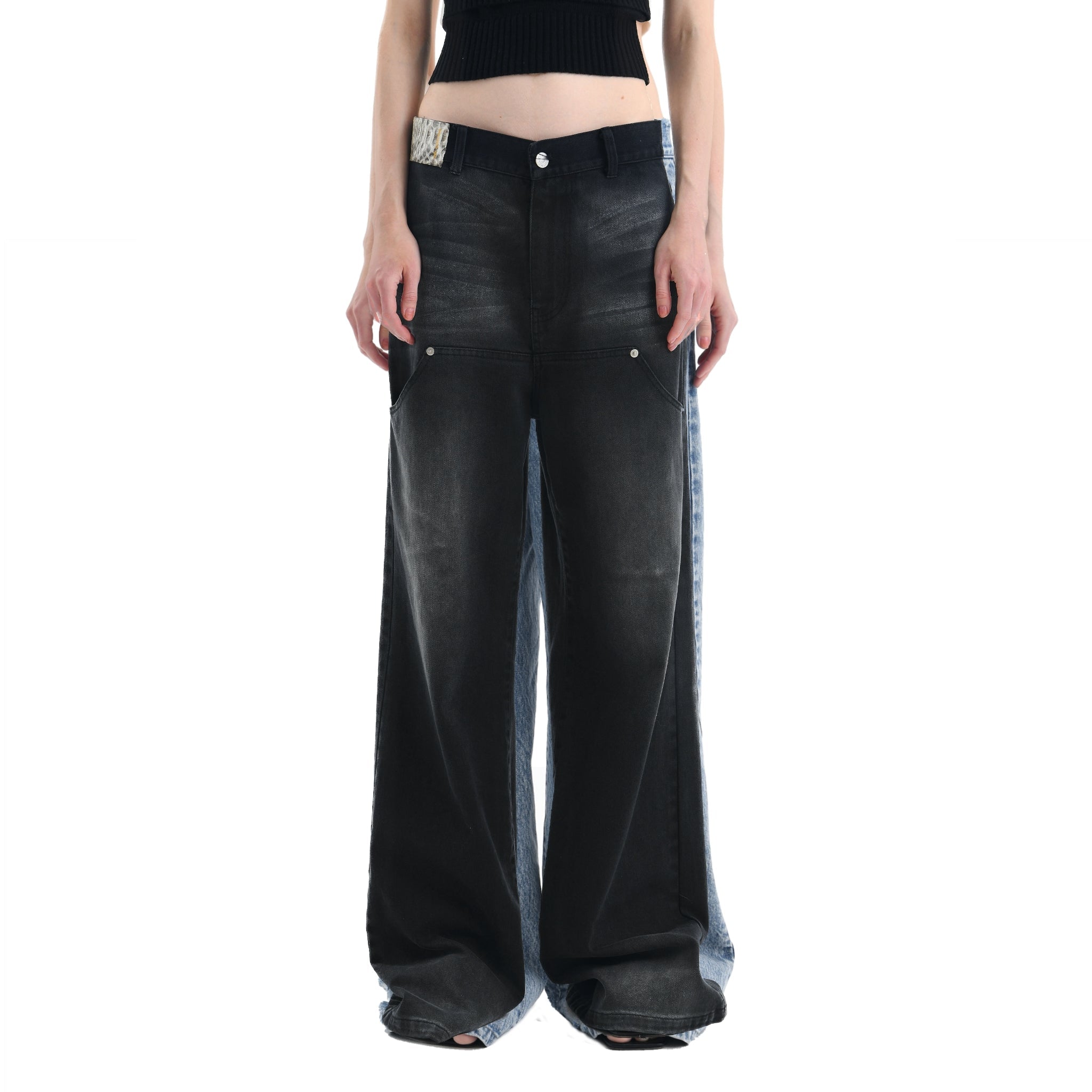 ANN ANDELMAN Black Ultra Wide-Leg Jeans | MADA IN CHINA