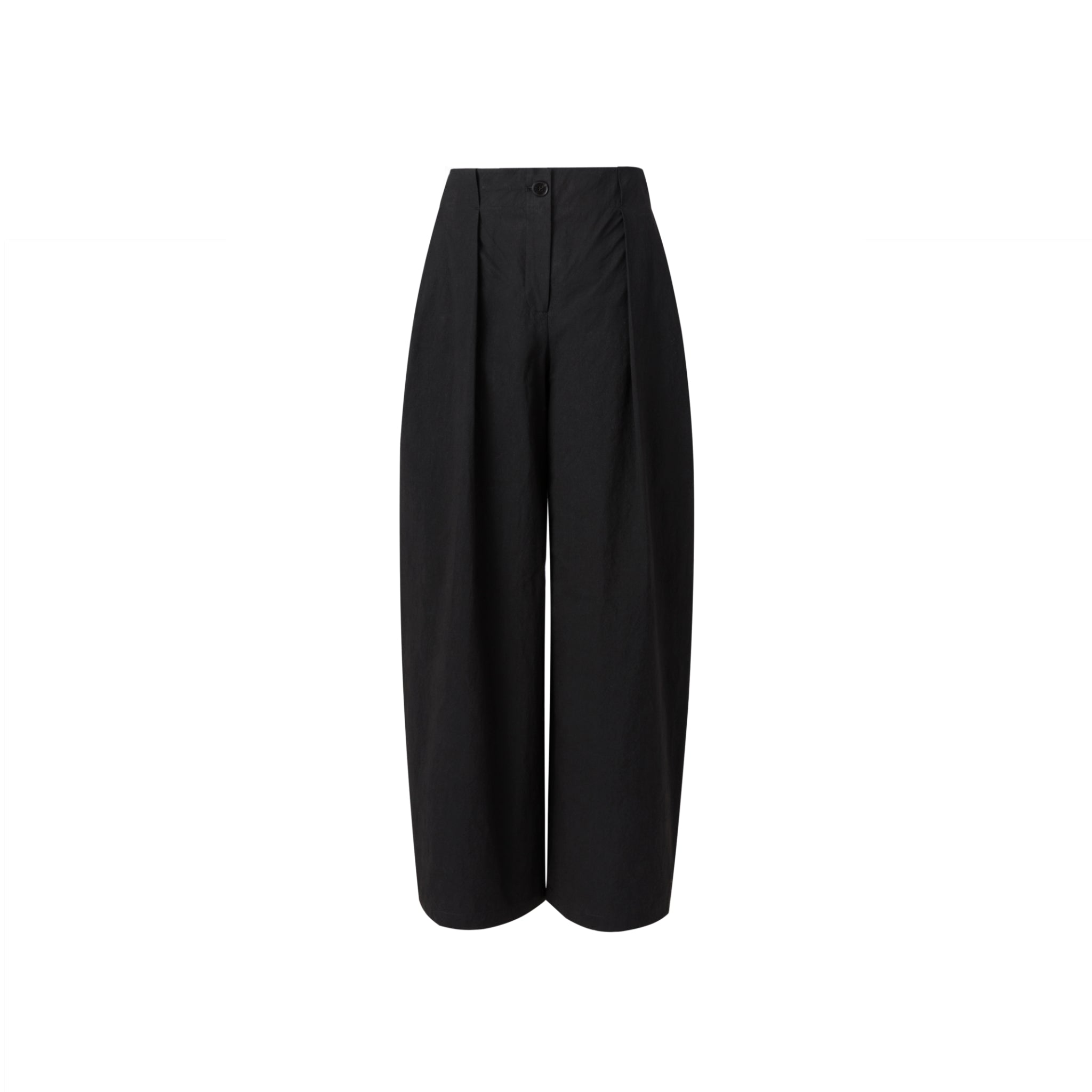 Ther. Black Wide-leg cotton trousers | MADA IN CHINA