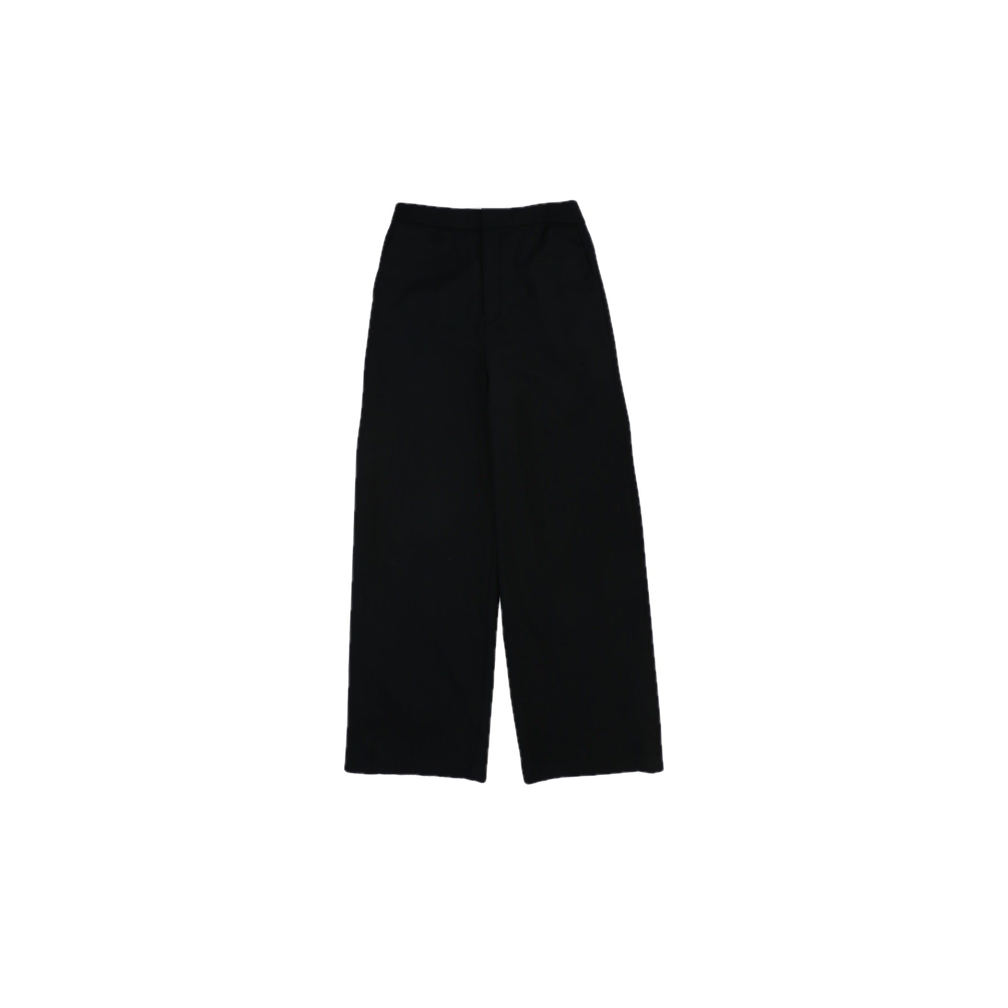 ilEWUOY Black Wool Wide-leg Pants | MADA IN CHINA