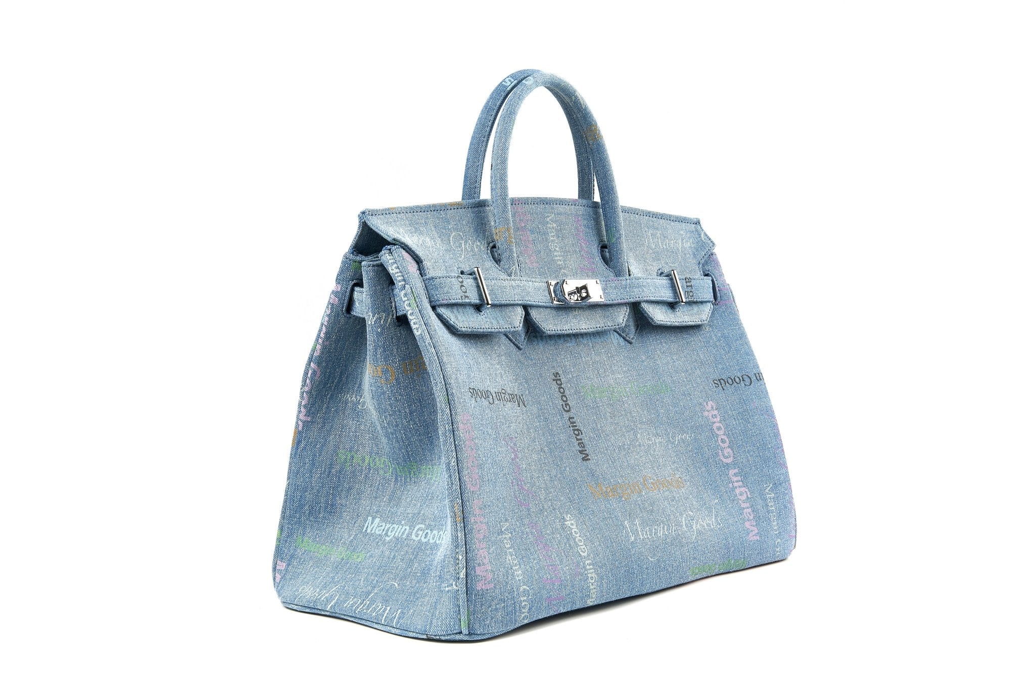 MARGIN GOODS Blue Coded Print Lounge Bag Large | MADA IN CHINA