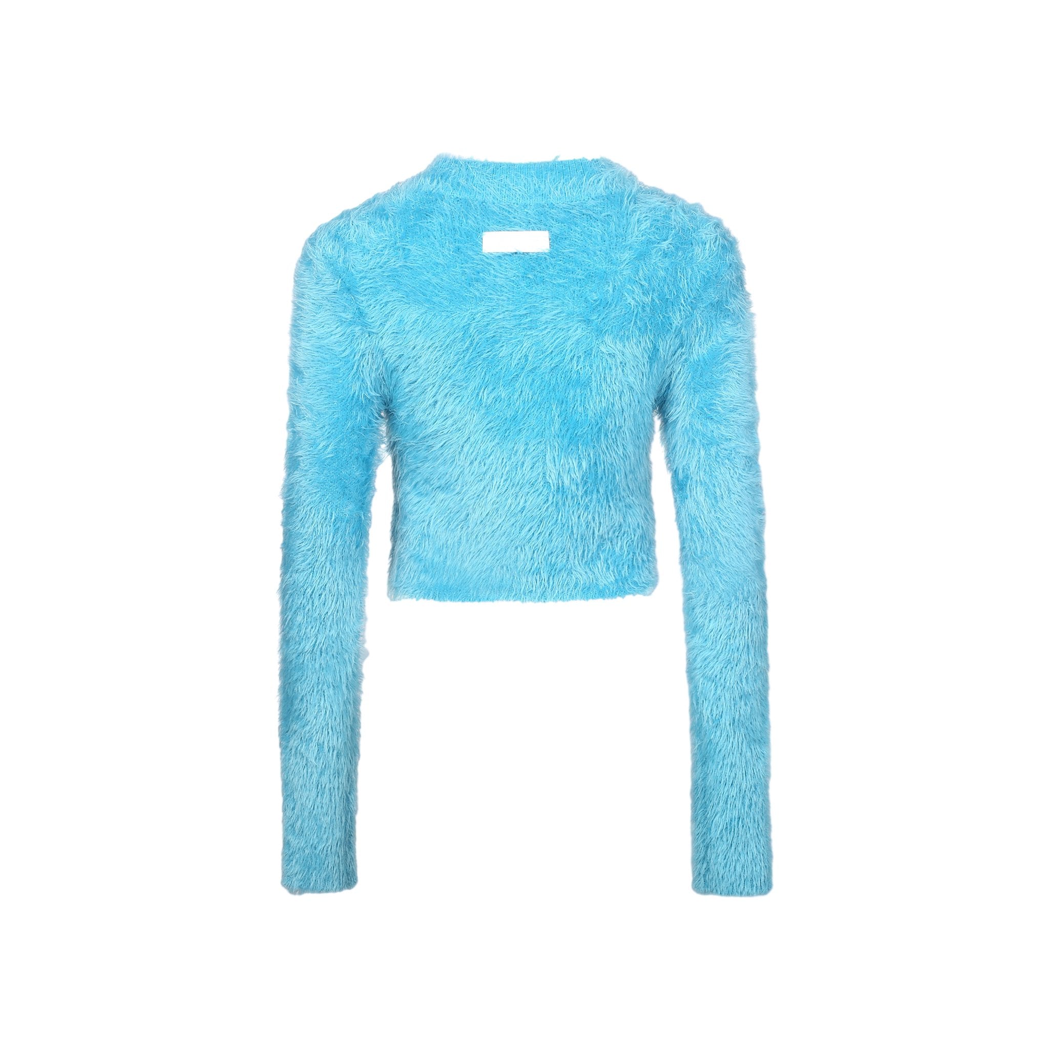 ANN ANDELMAN Blue Feather Yarn Sweater | MADA IN CHINA