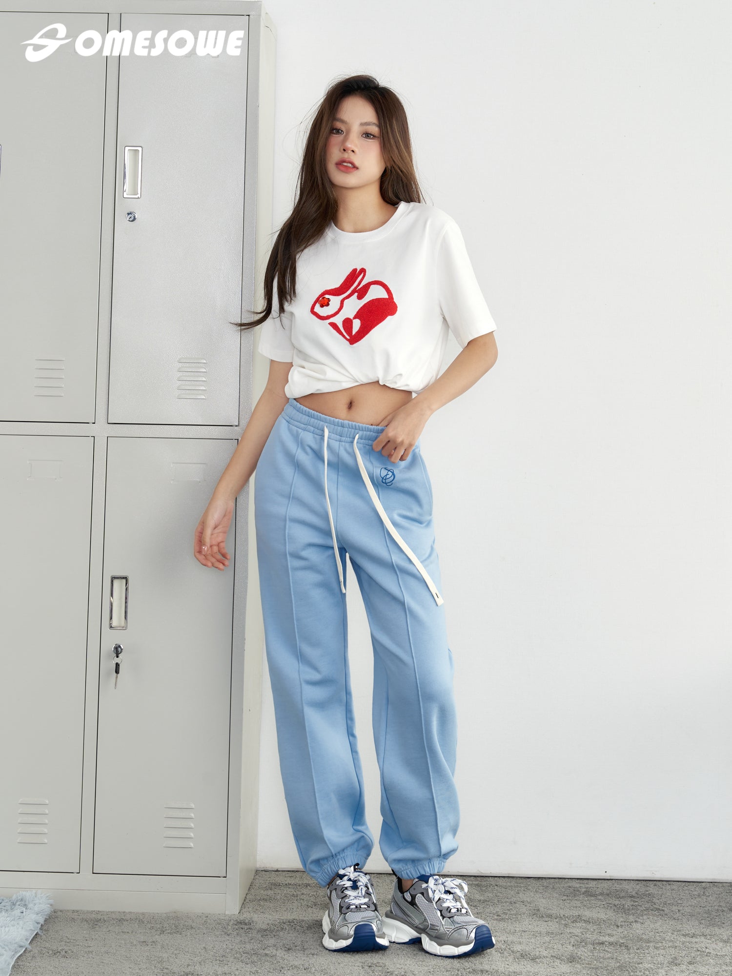 SOMESOWE Blue Jogger Pants | MADA IN CHINA