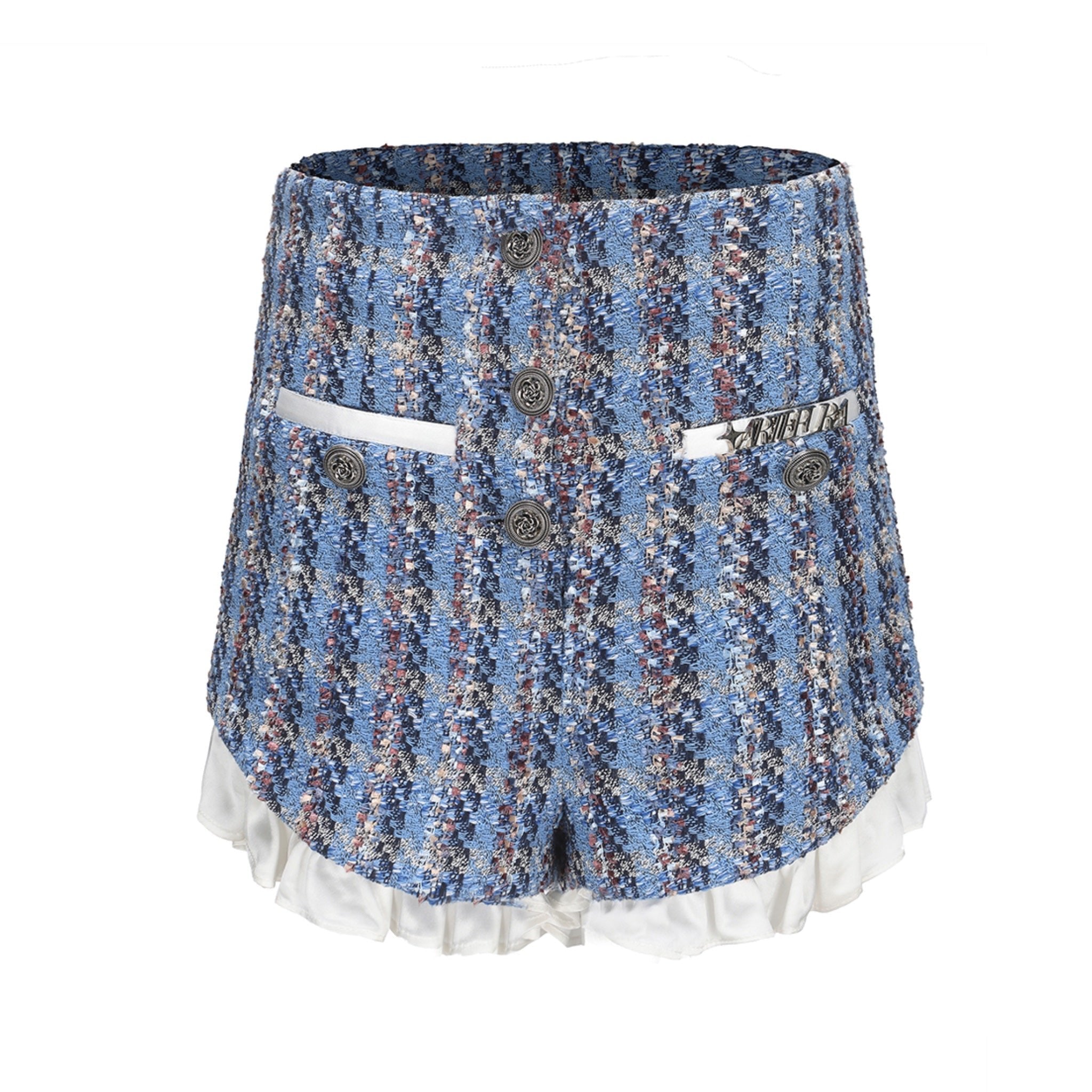 ARTE PURA Blue Knitted Shorts | MADA IN CHINA