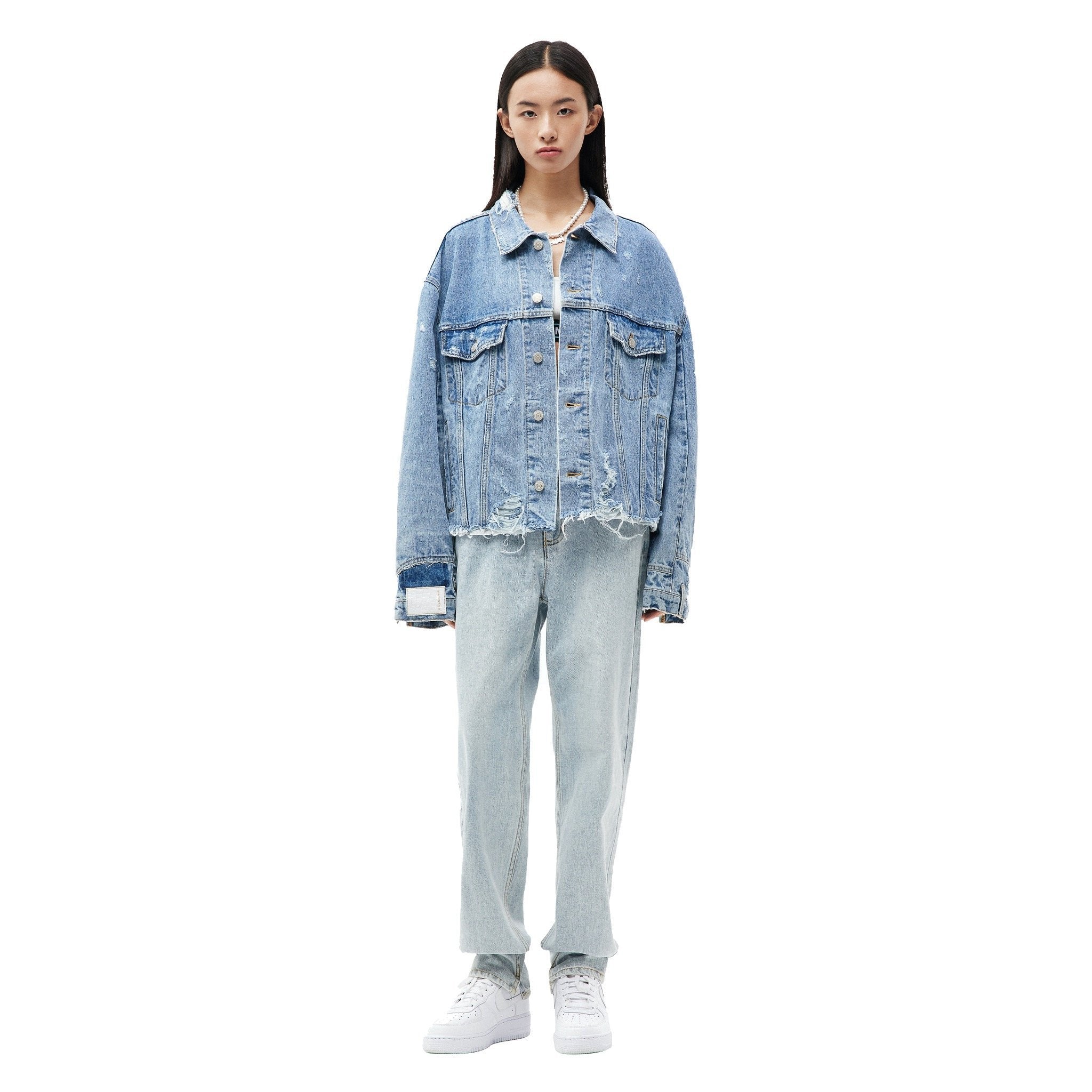 ANN ANDELMAN Blue Oversize Denim Jacket | MADA IN CHINA