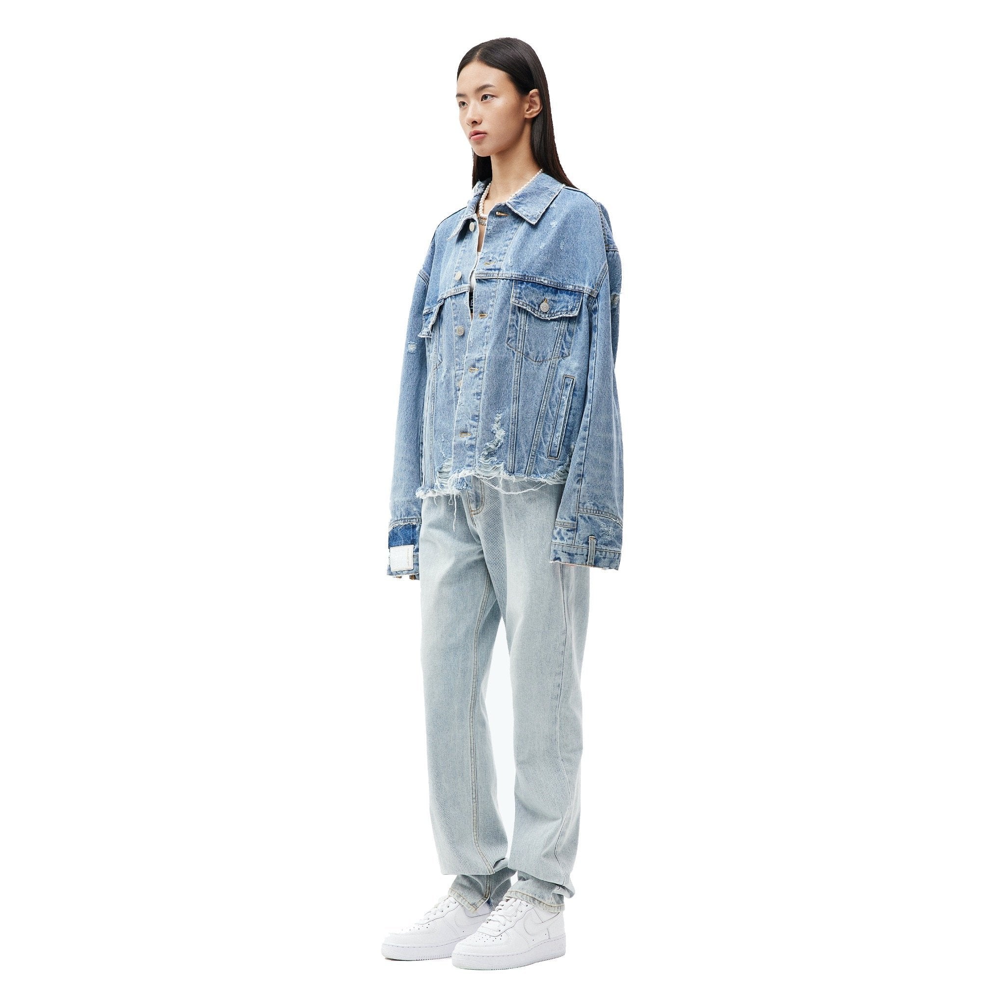 ANN ANDELMAN Blue Oversize Denim Jacket | MADA IN CHINA