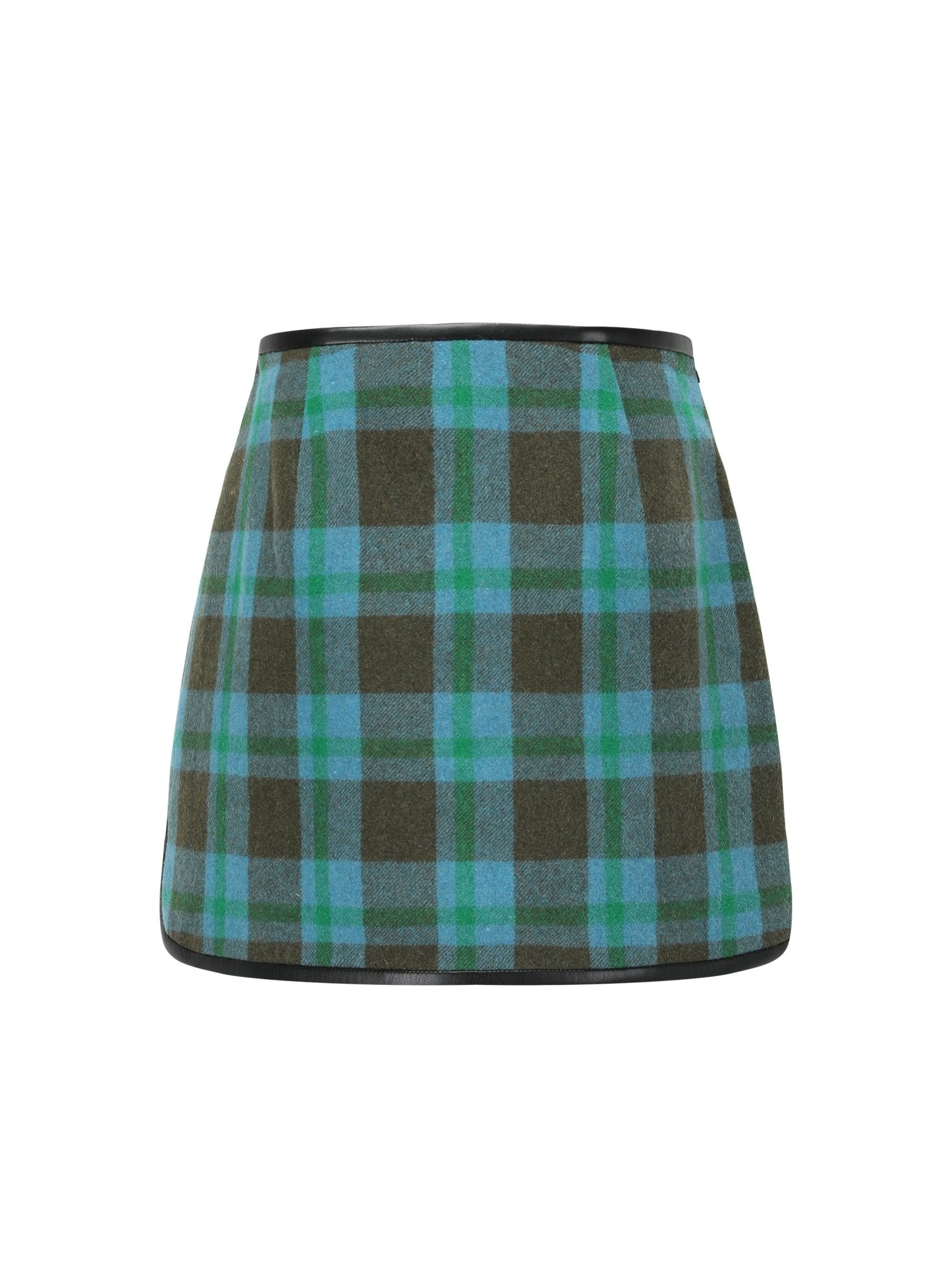 Alexia Sandra Blue Plaid Split Skirt | MADA IN CHINA