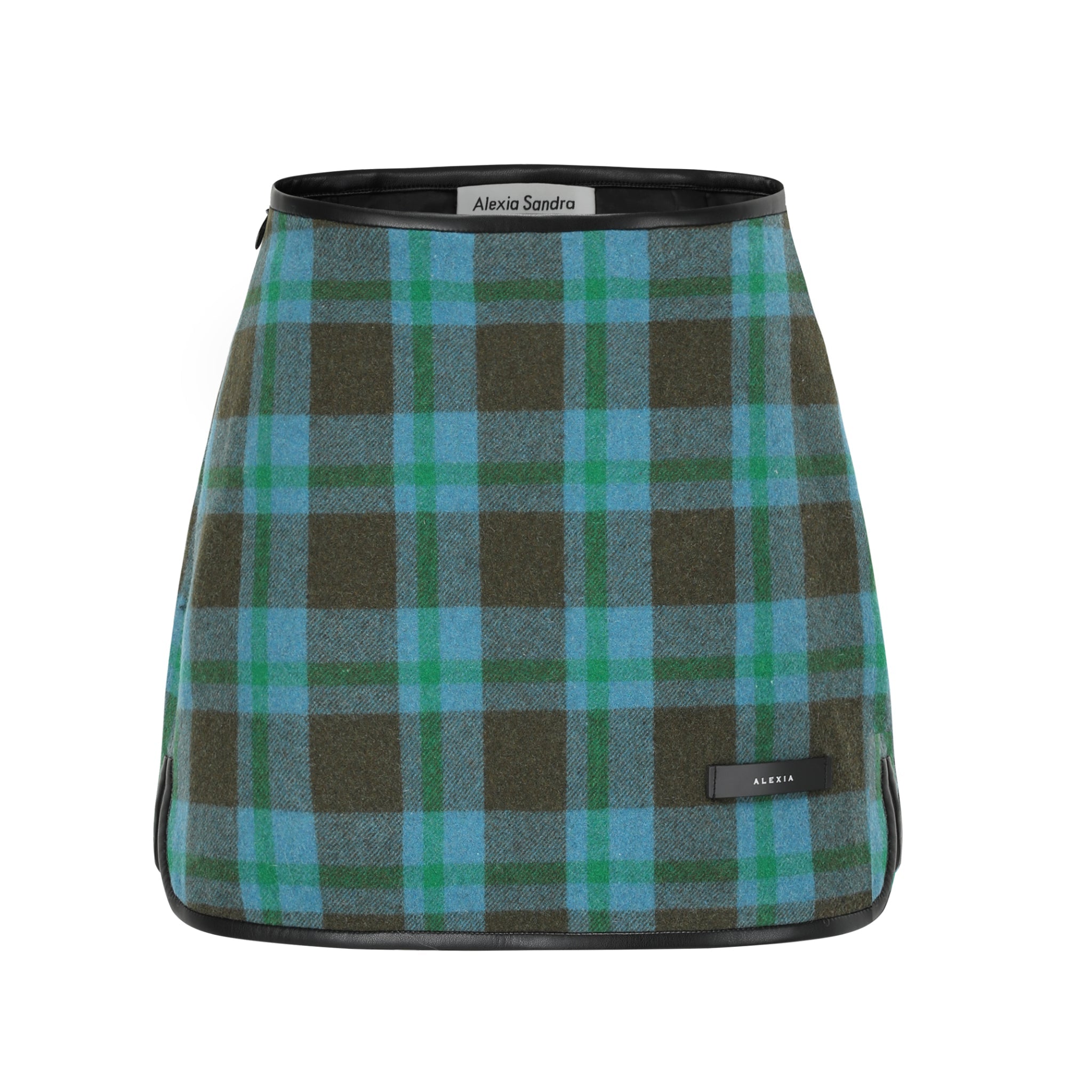 Alexia Sandra Blue Plaid Split Skirt | MADA IN CHINA