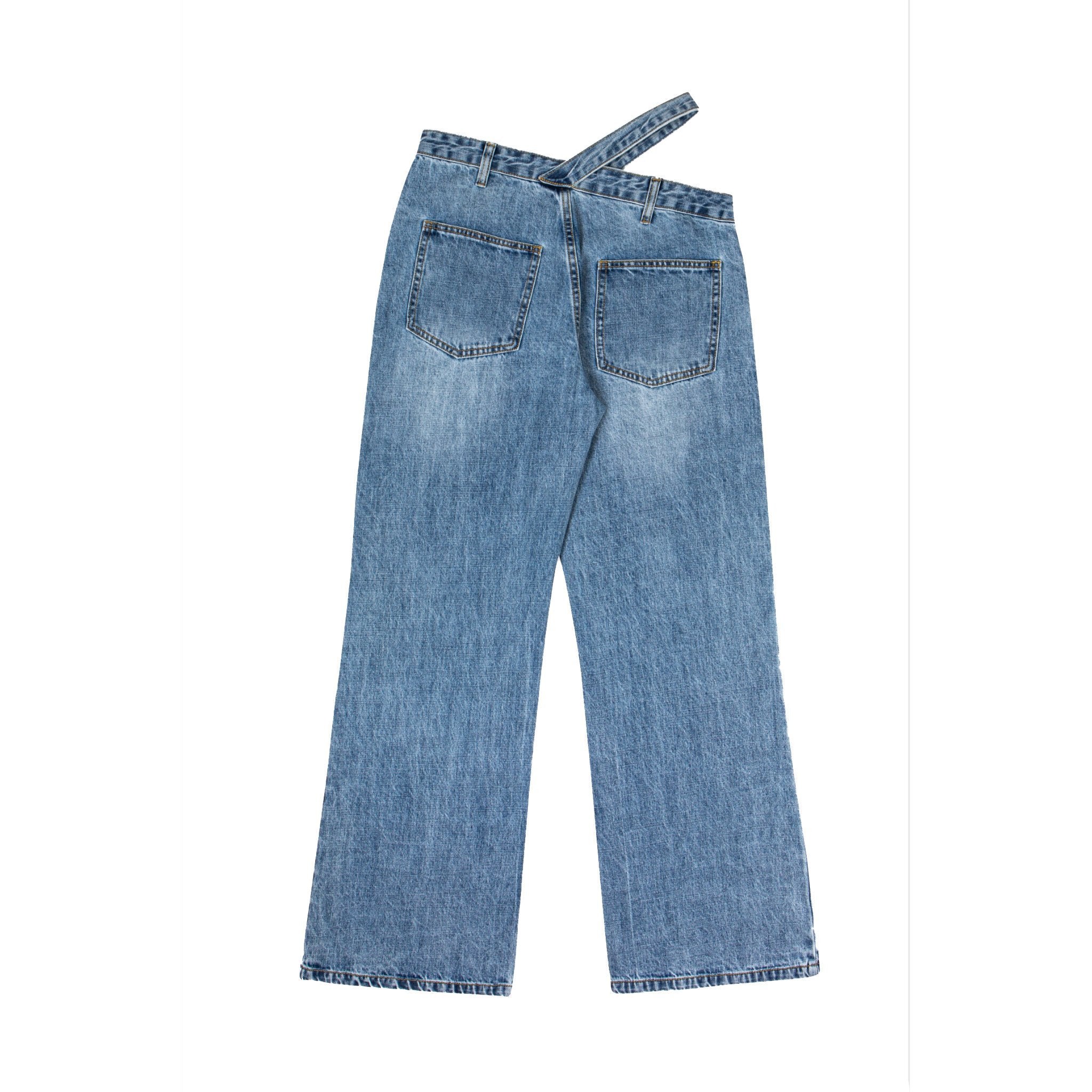 ANN ANDELMAN Blue Slant Waist Jeans | MADA IN CHINA