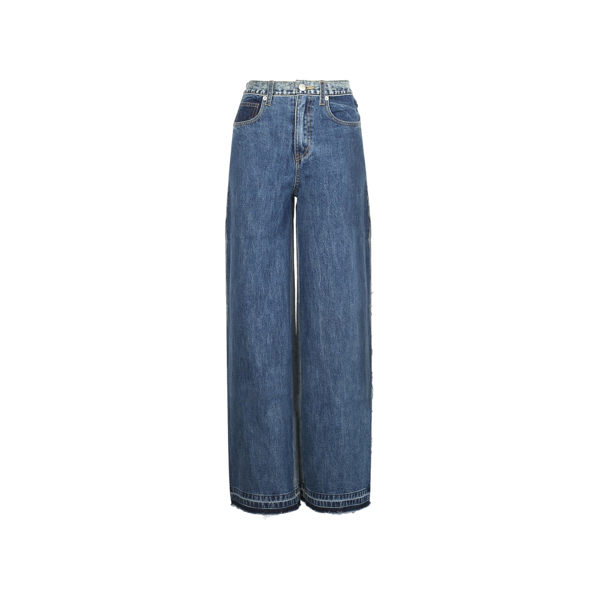 ANN ANDELMAN Blue Two-Toned Jeans | MADA IN CHINA