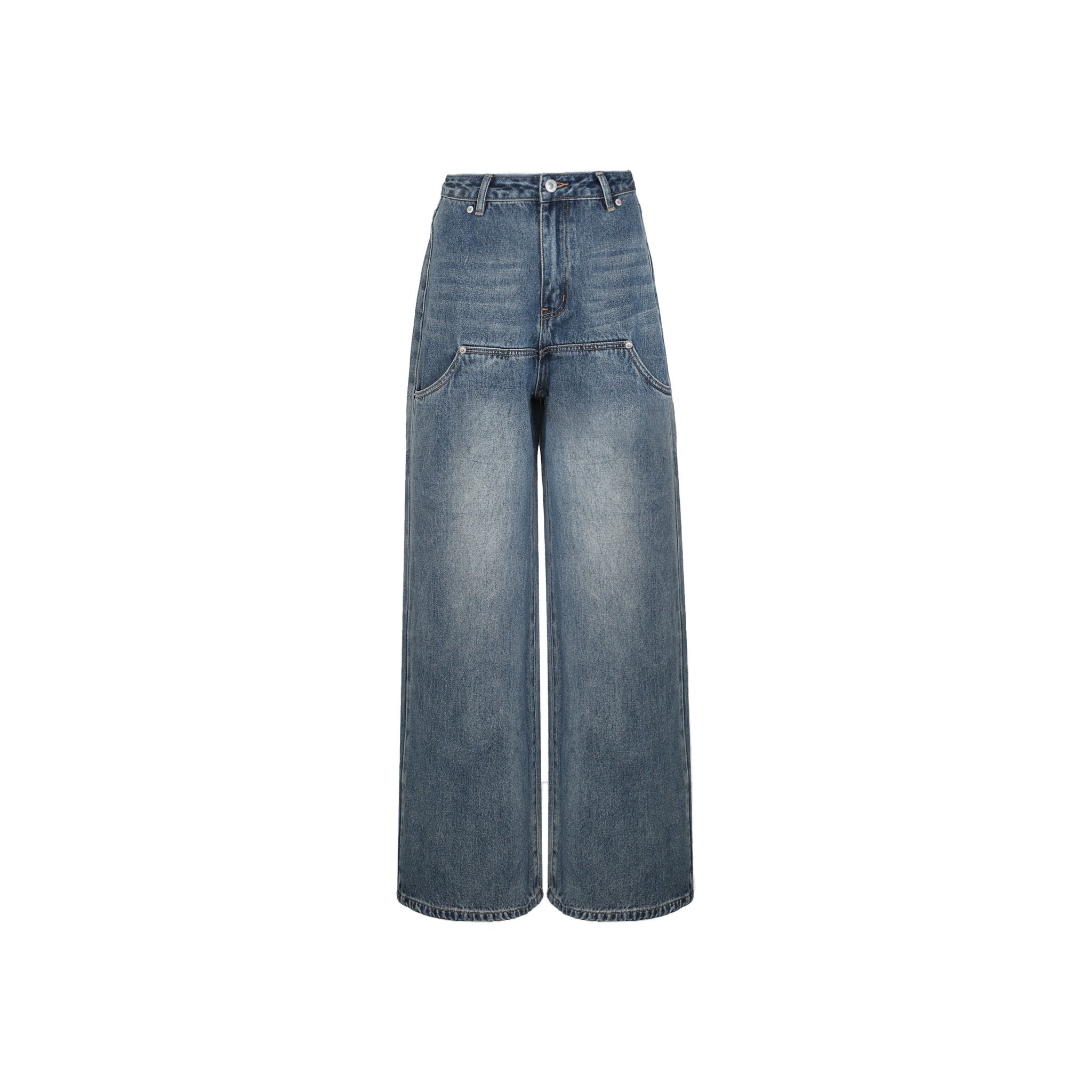 ANN ANDELMAN Blue Ultra Wide-Leg Jeans | MADA IN CHINA