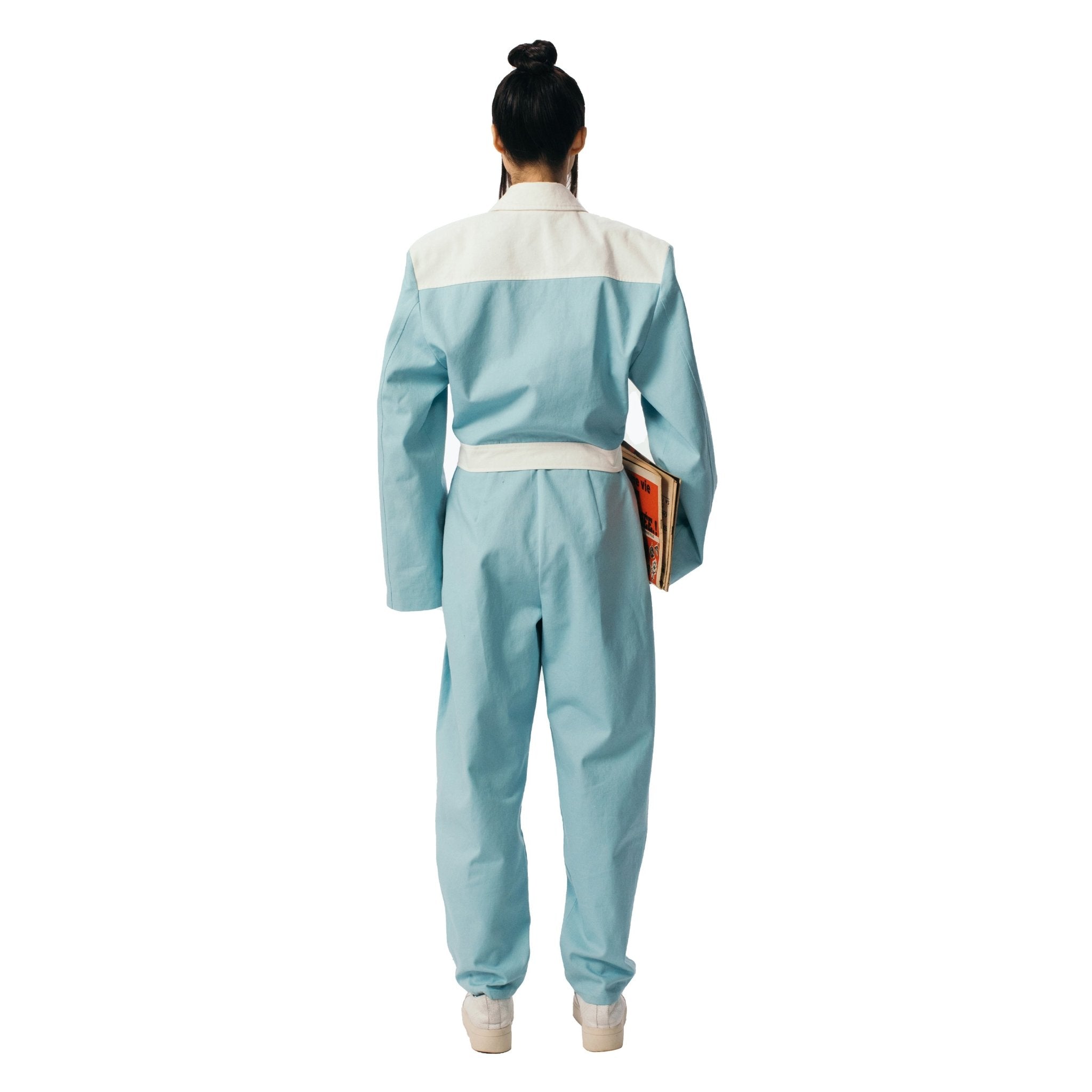 ANN ANDELMAN Blue Work Pants | MADA IN CHINA